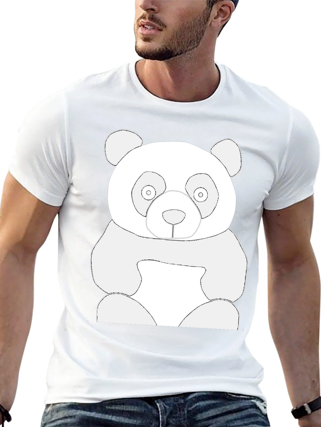 Cool Panda Graphic Tee - Black Cotton T-Shirt