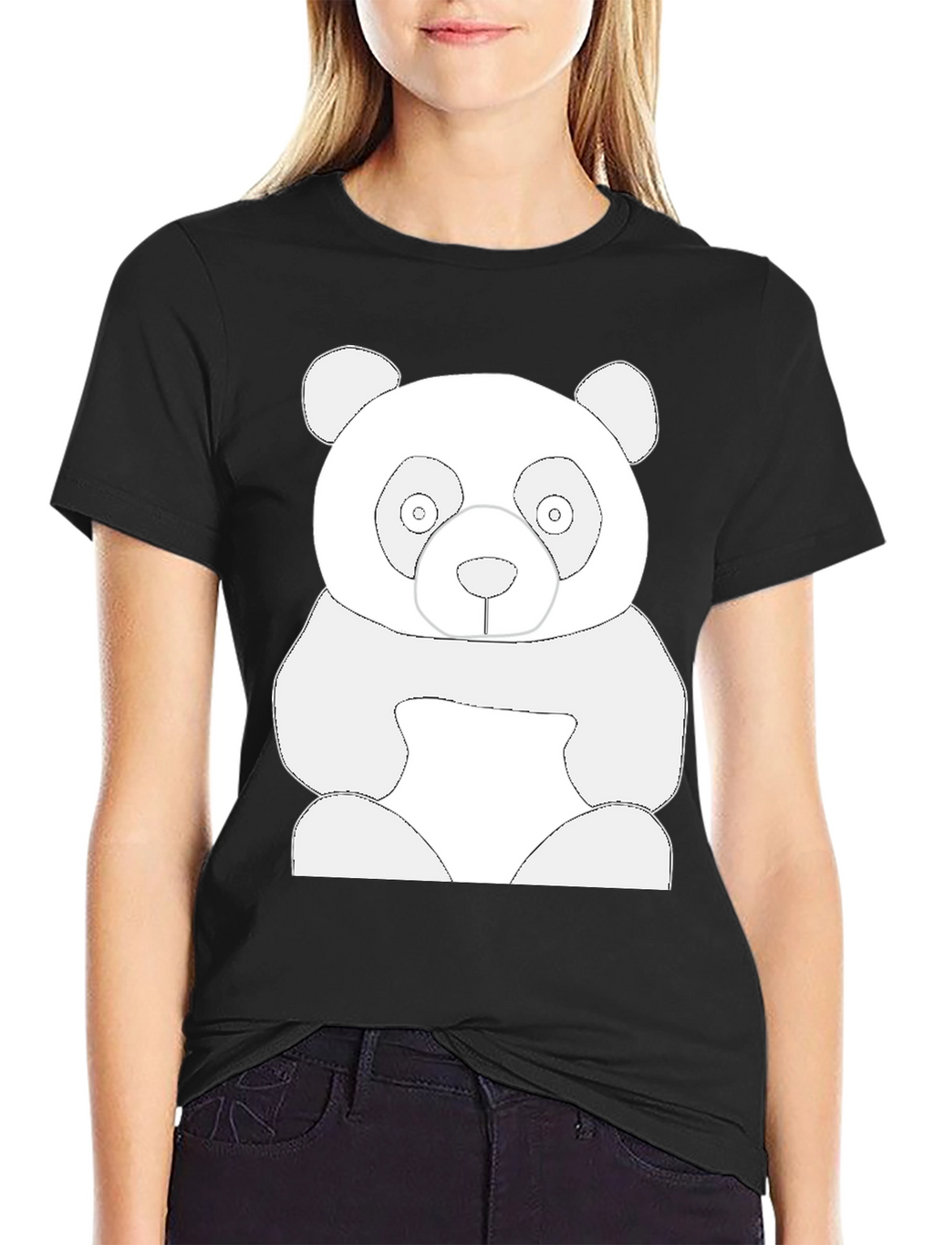 Cool Panda Graphic Tee - Black Cotton T-Shirt