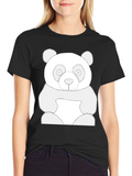 Cool Panda Graphic Tee - Black Cotton T-Shirt