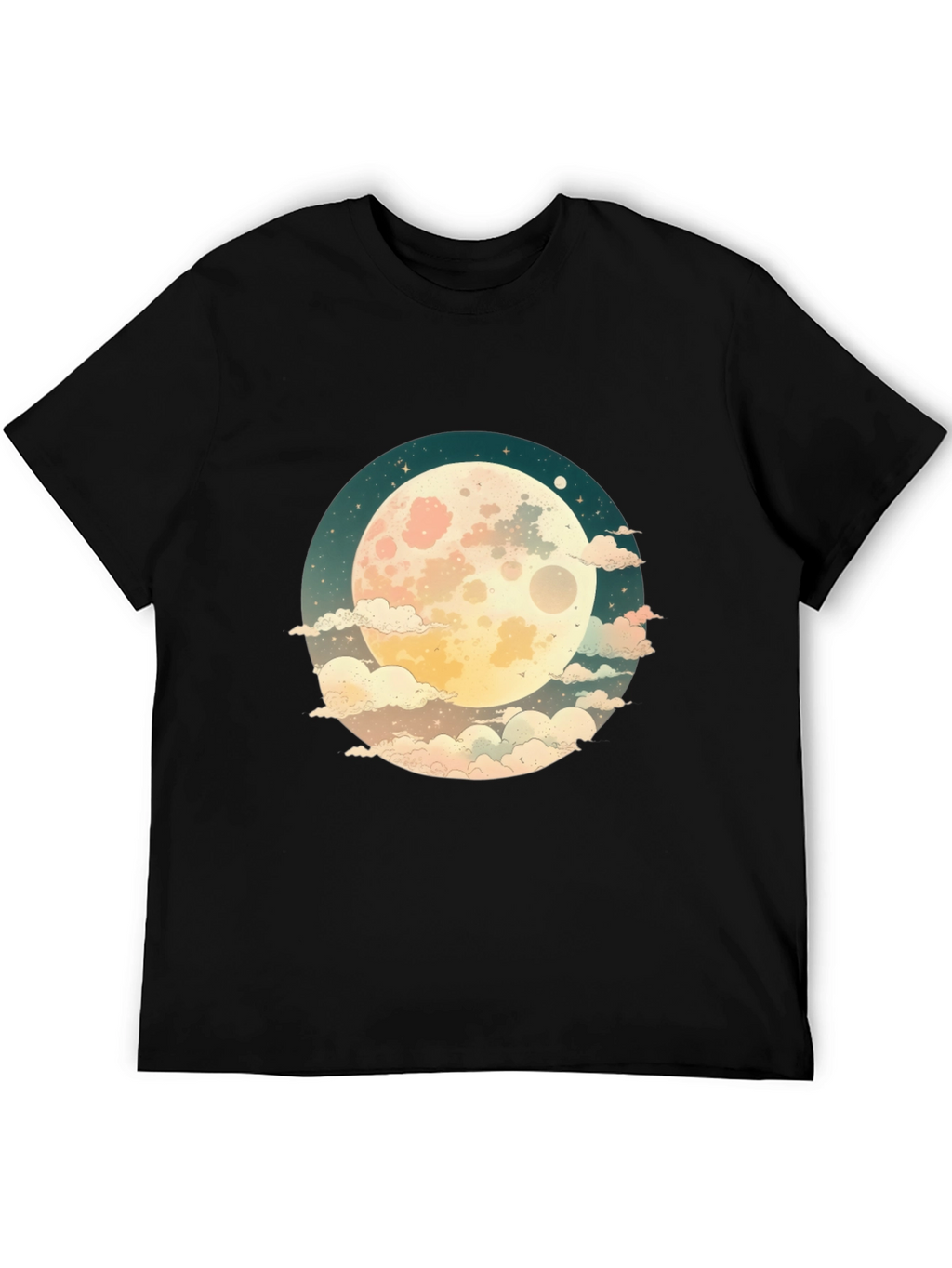 Celestial Moon Graphic Tee - Unisex Black T-Shirt
