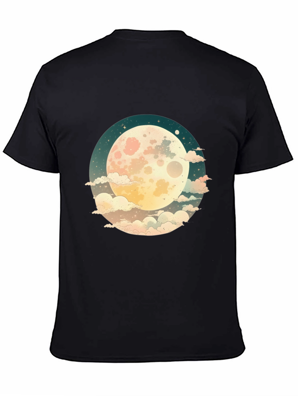 Celestial Moon Graphic Tee - Unisex Black T-Shirt