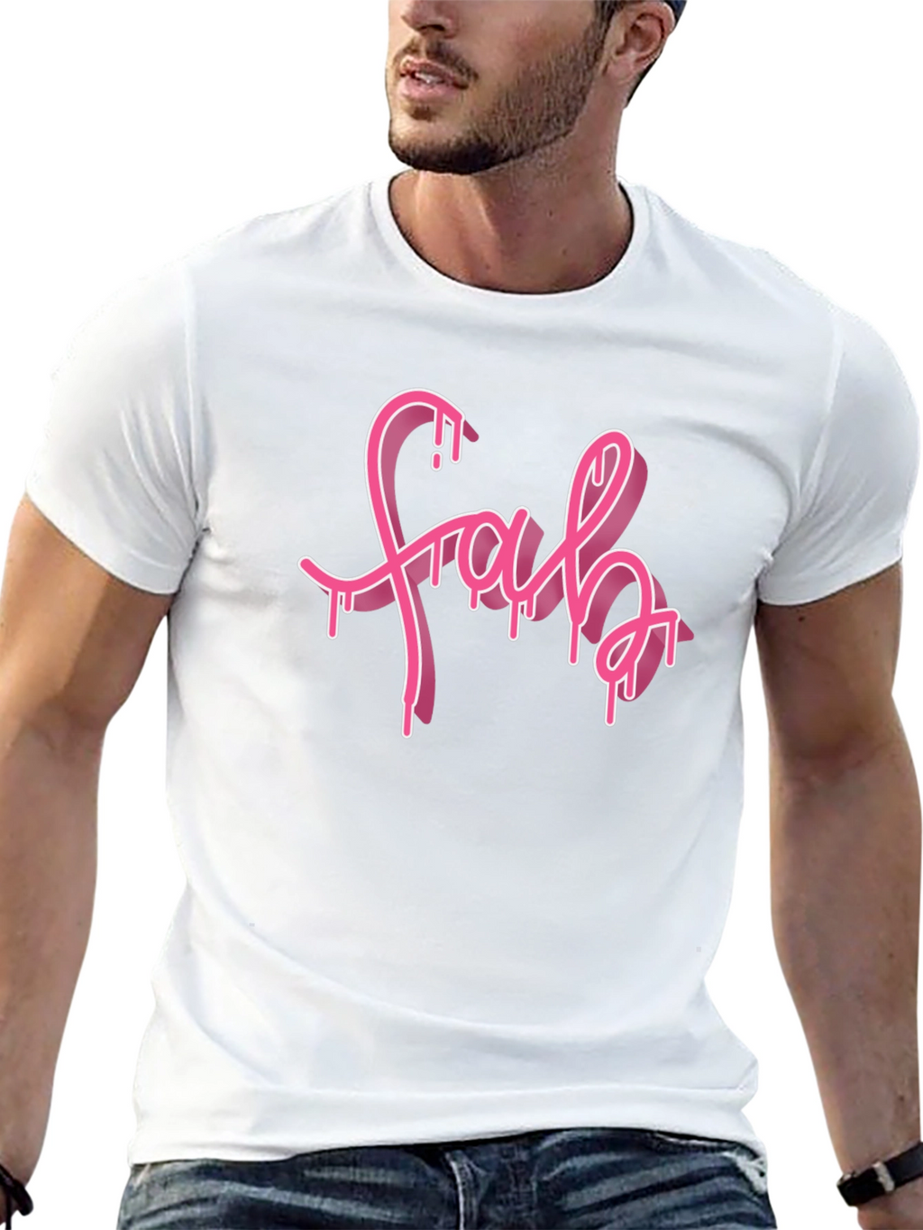 Fab Drip Tee - Trendy Graphic Black T-Shirt