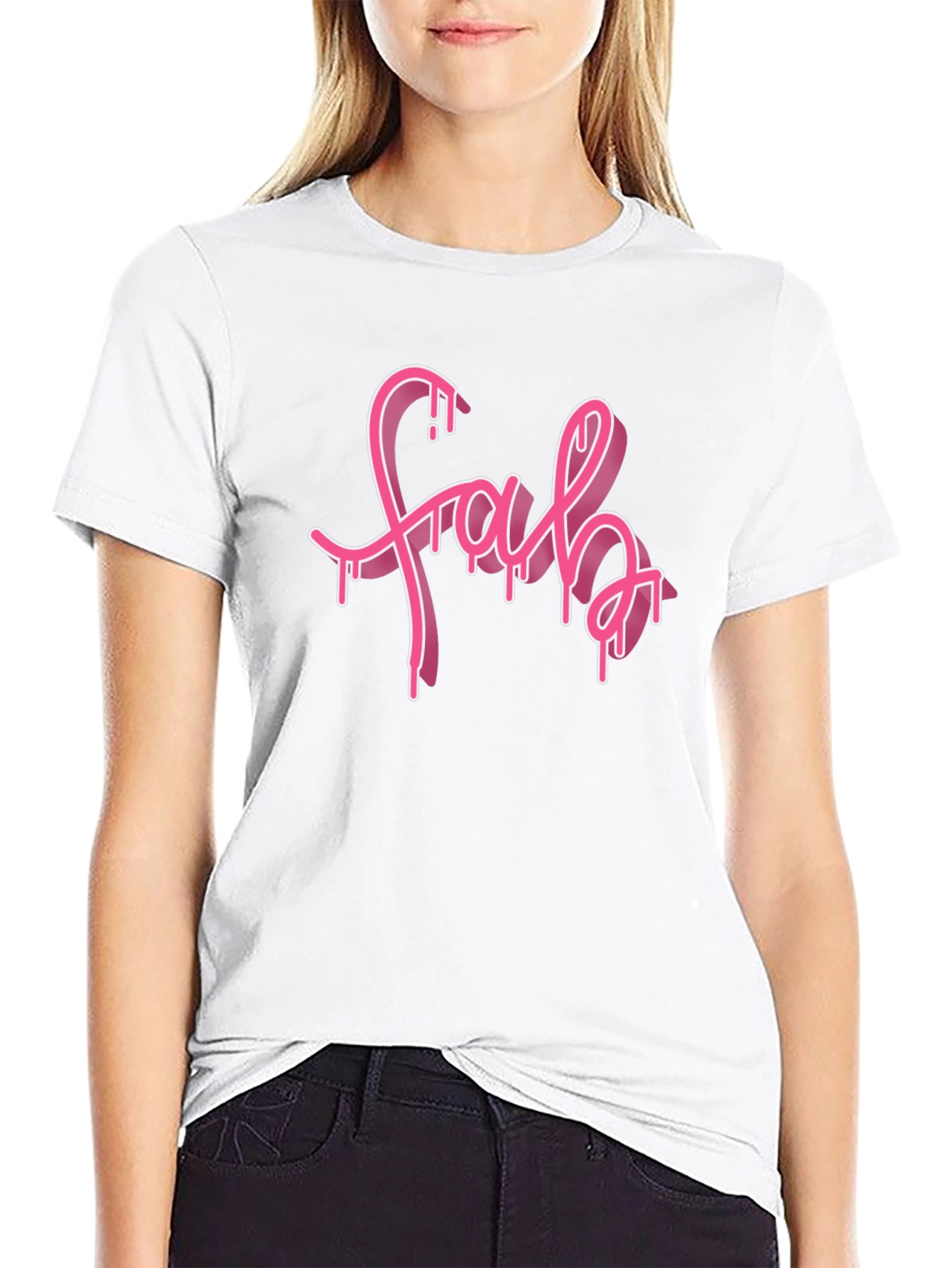 Fab Drip Tee - Trendy Graphic Black T-Shirt