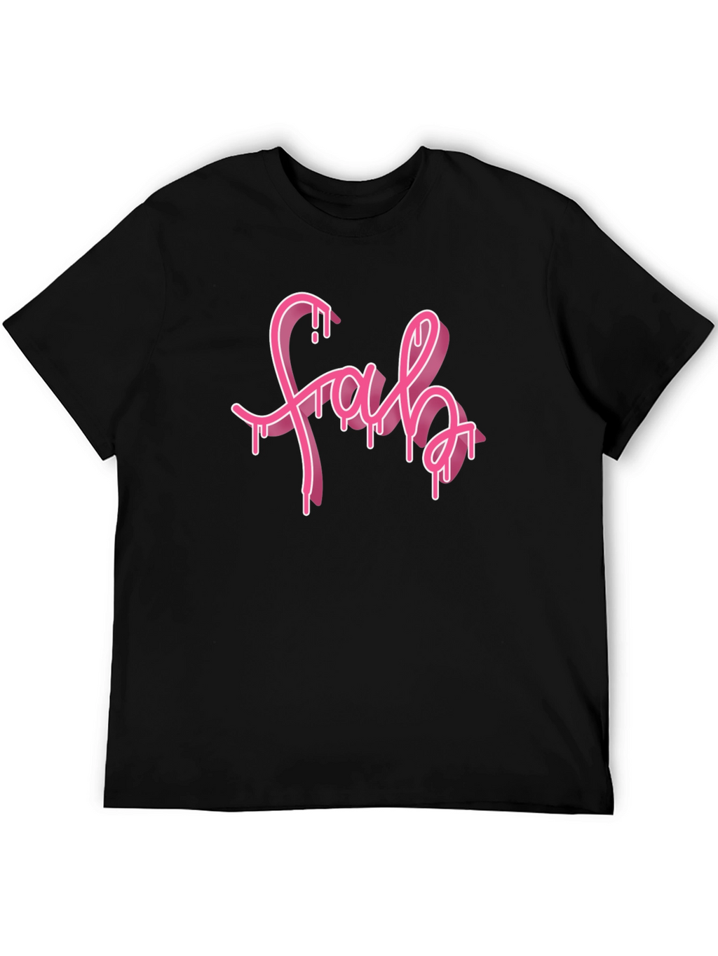 Fab Drip Tee - Trendy Graphic Black T-Shirt