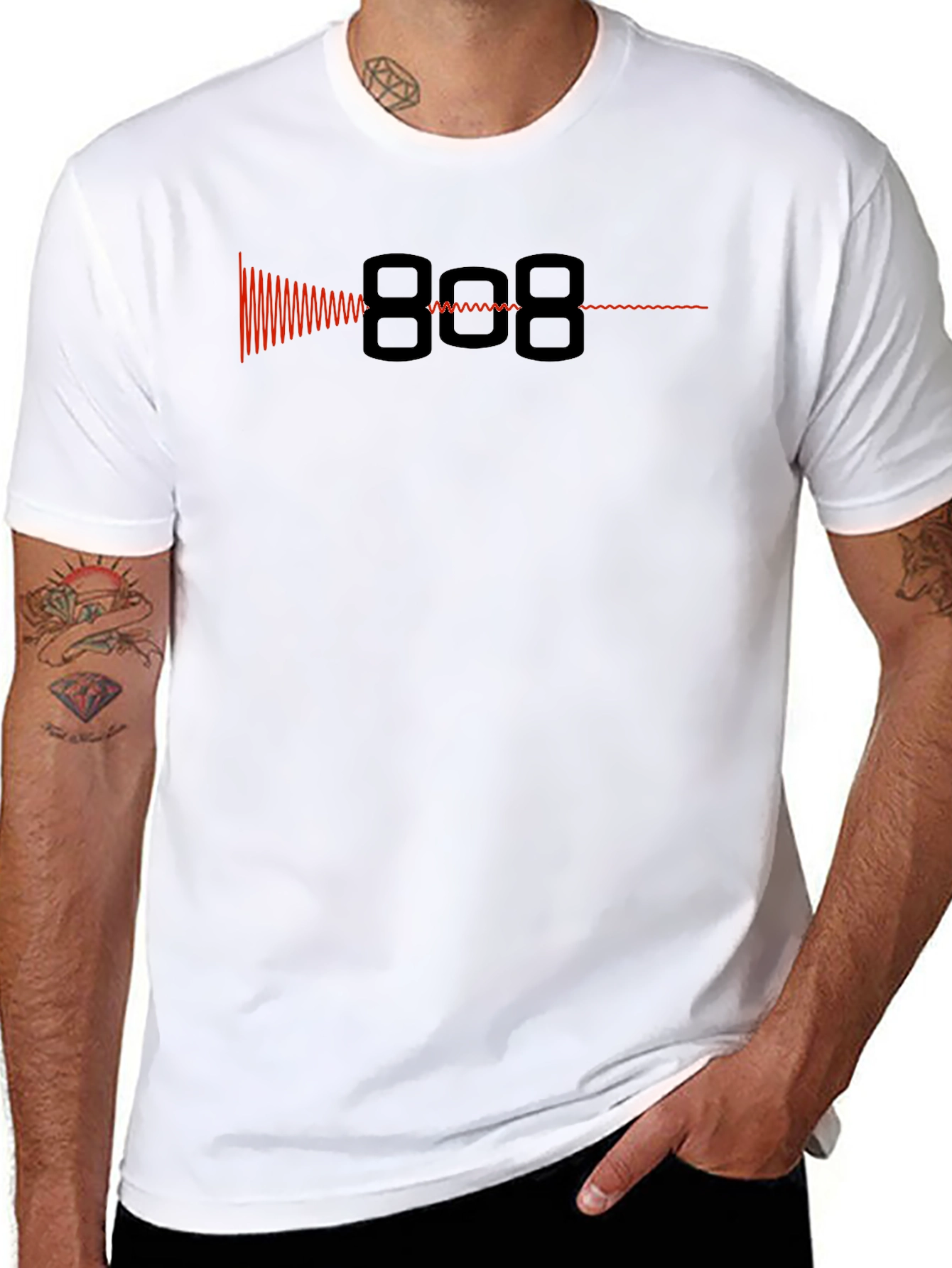 808 Waveform Graphic Tee - Black