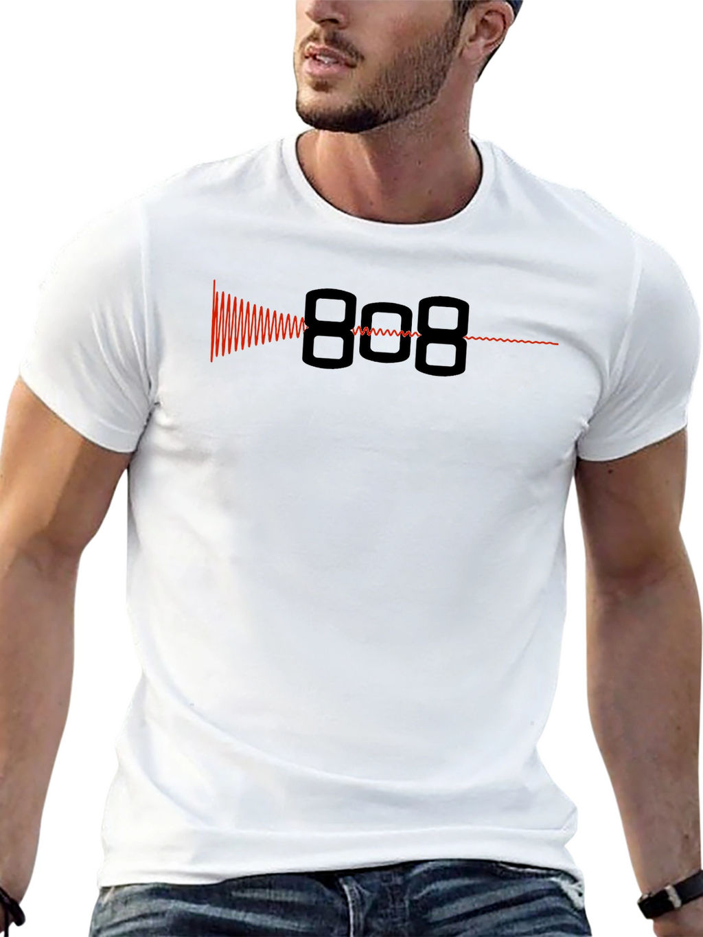 808 Waveform Graphic Tee - Black