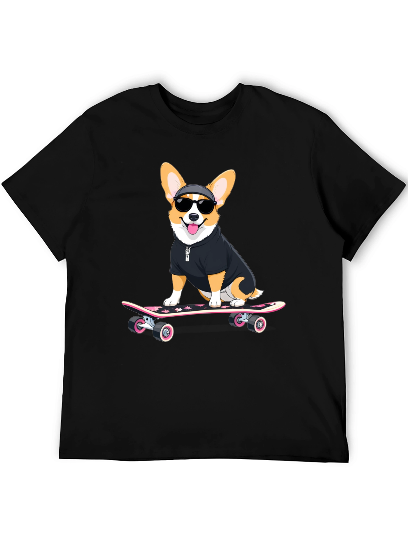 Cool Corgi Skateboard T-Shirt - Unique Graphic Tee
