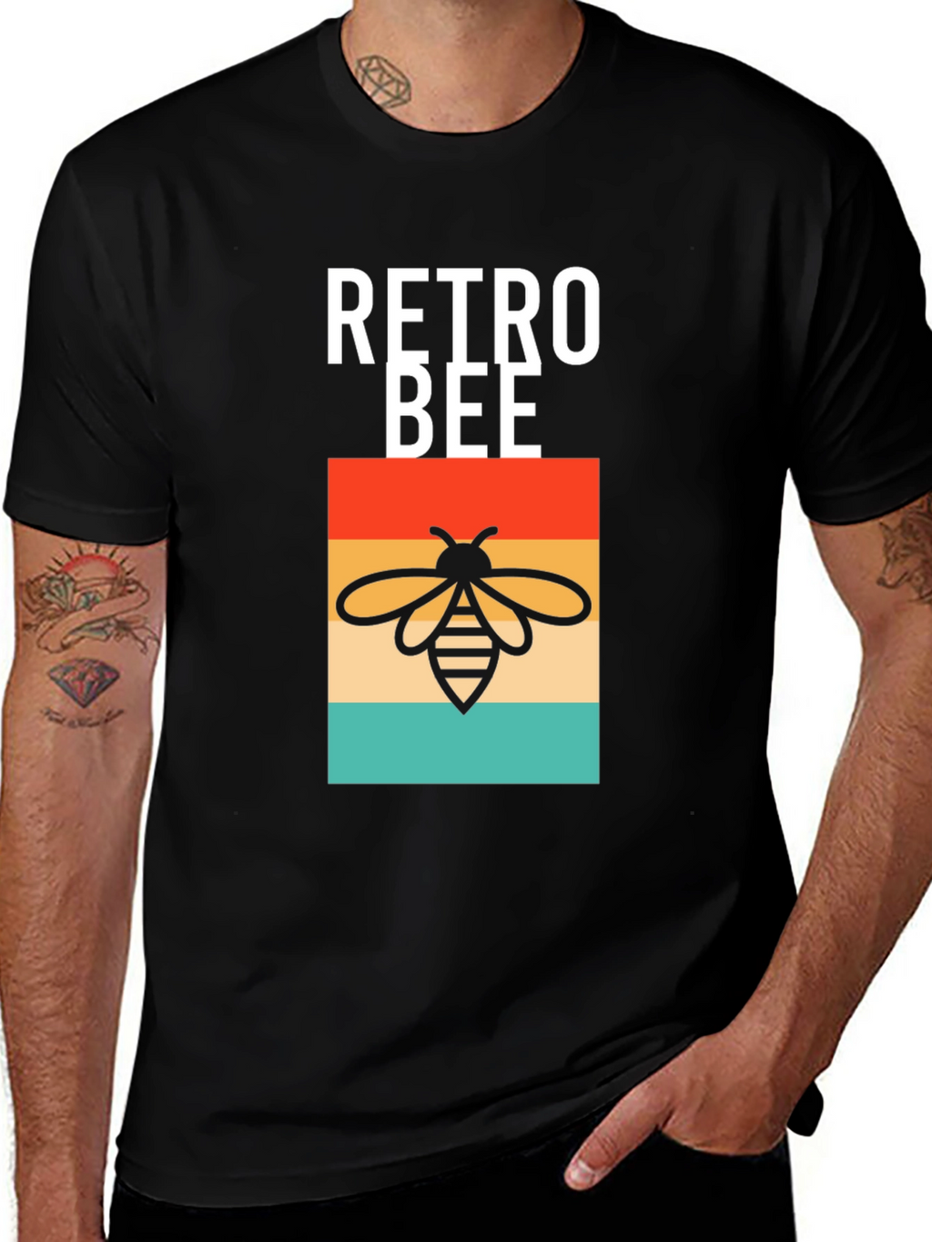 Retro Bee Graphic T-Shirt - Trendy Style