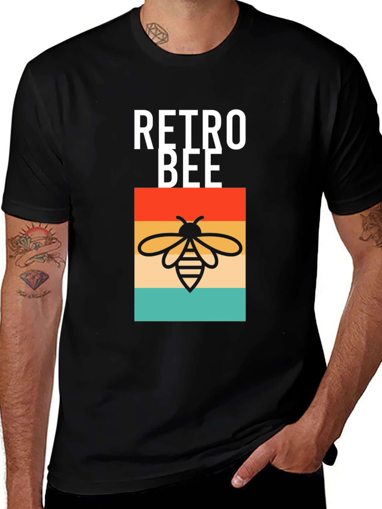 Retro Bee Graphic T-Shirt - Trendy Style