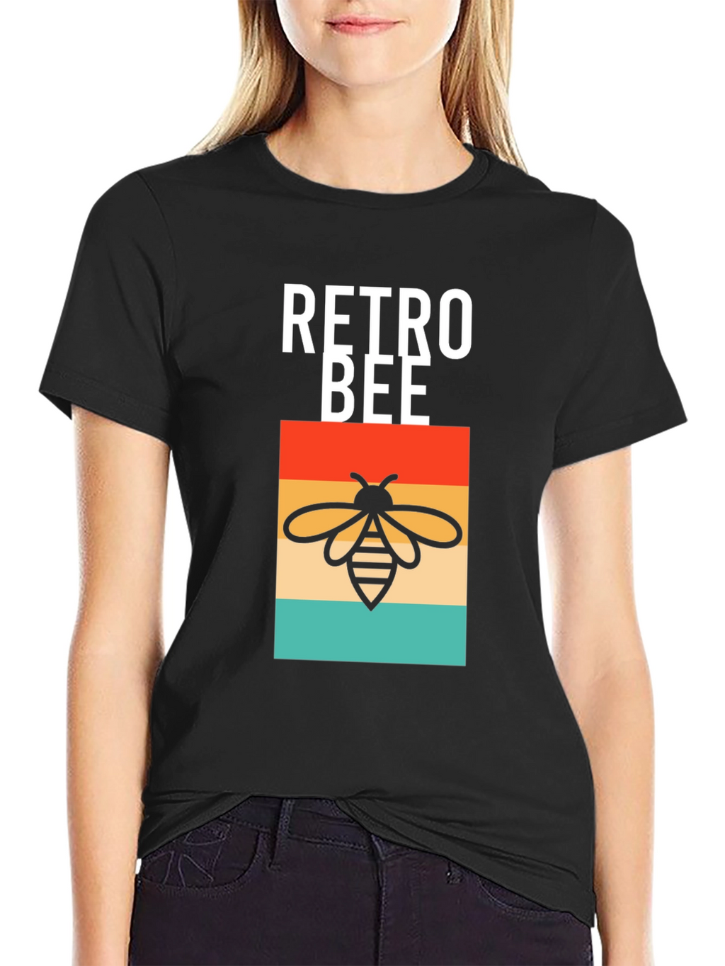 Retro Bee Graphic T-Shirt - Trendy Style