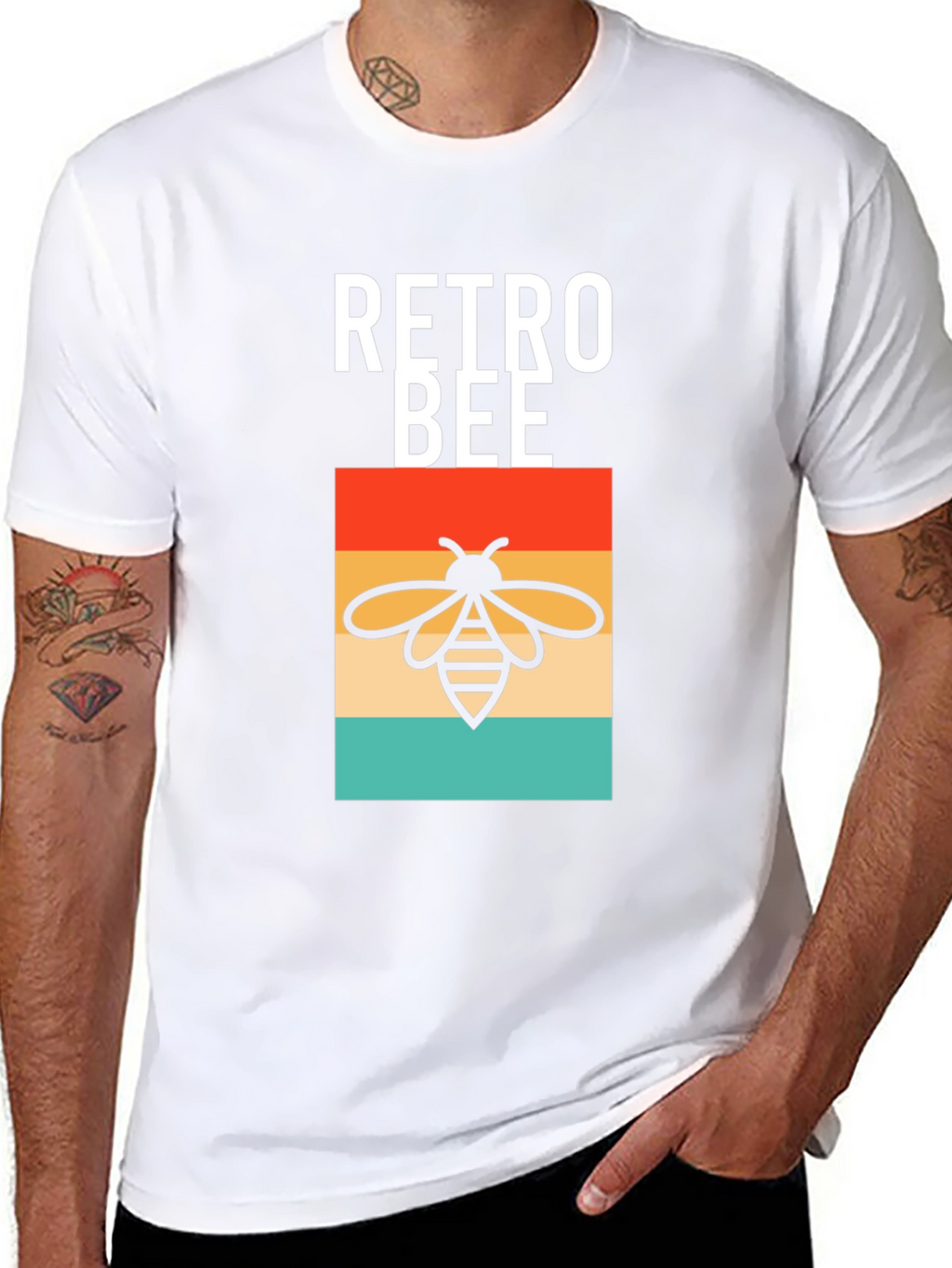 Retro Bee Graphic T-Shirt - Trendy Style