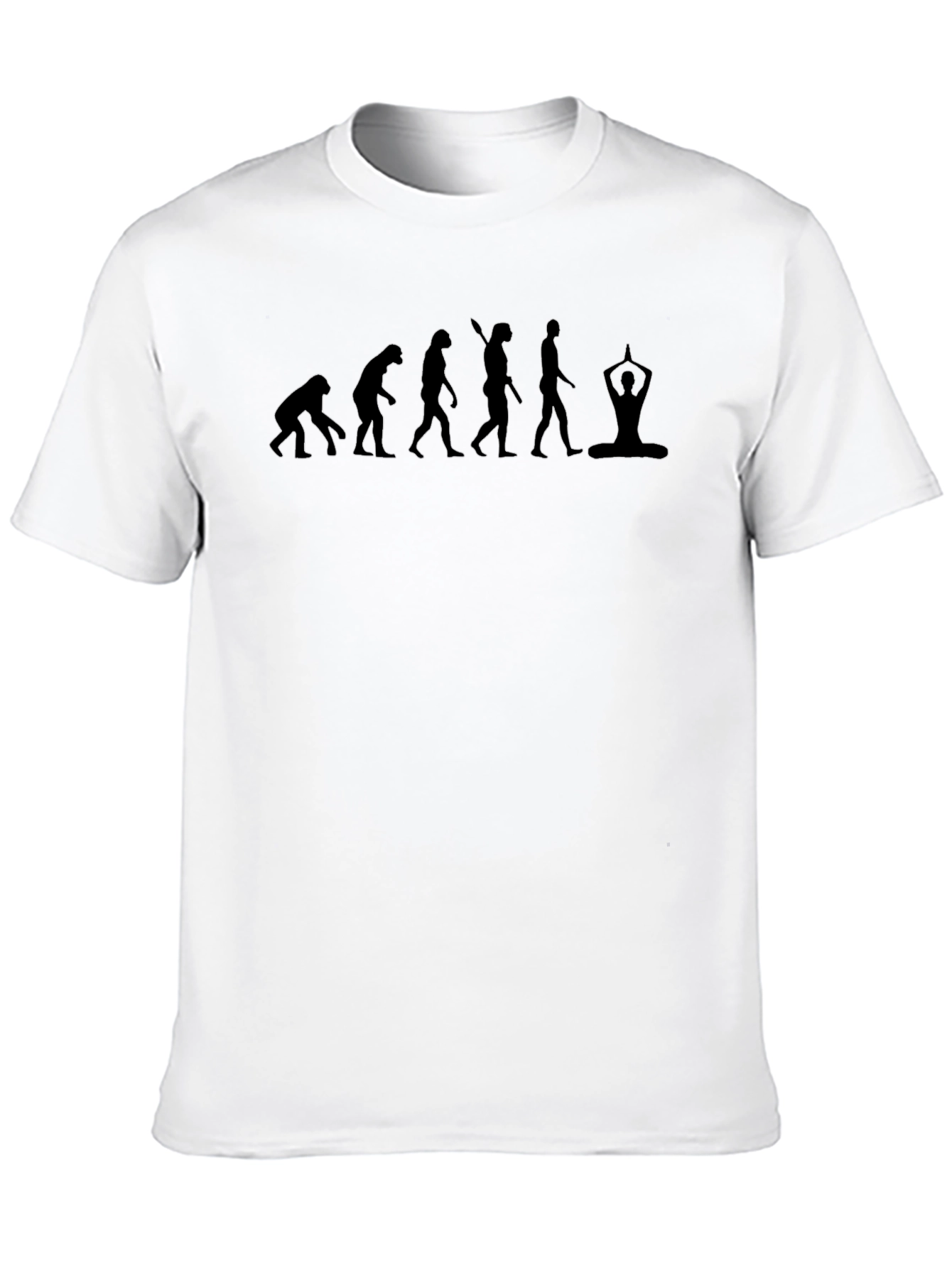 Evolution to Yoga Black Graphic T-Shirt