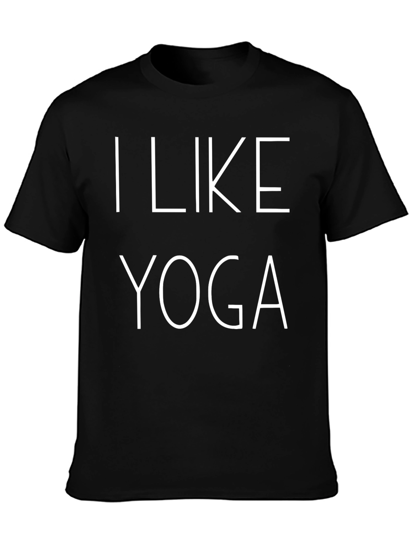 I Like Yoga Graphic Tee - Black Cotton T-Shirt
