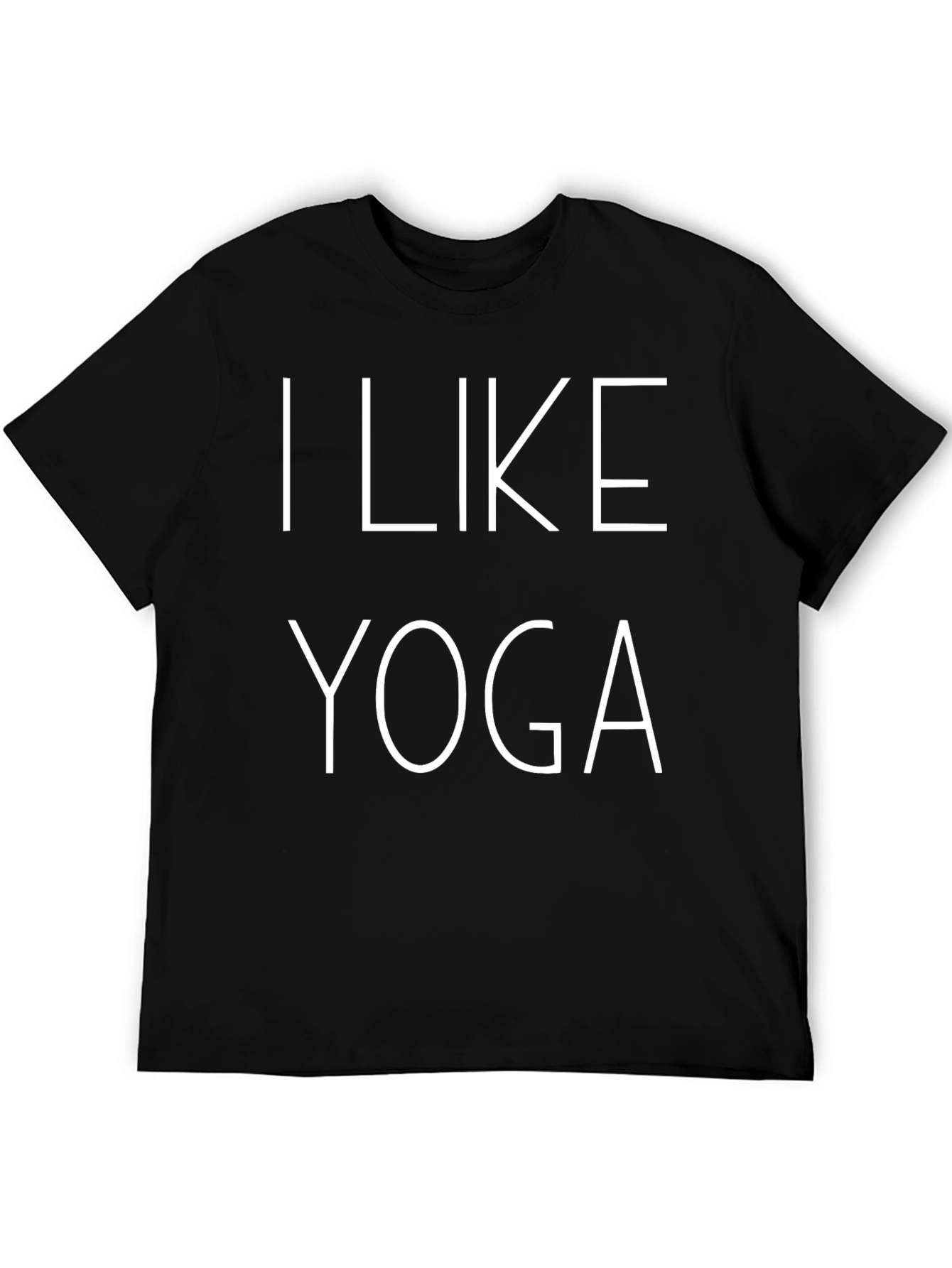 I Like Yoga Graphic Tee - Black Cotton T-Shirt