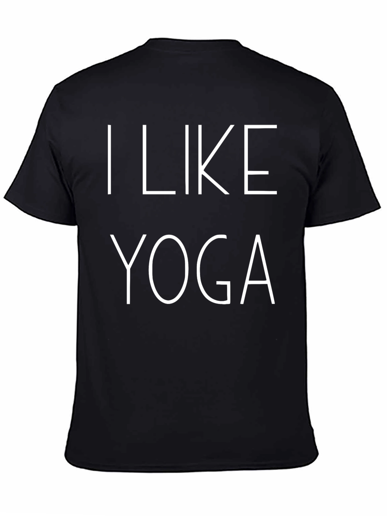 I Like Yoga Graphic Tee - Black Cotton T-Shirt