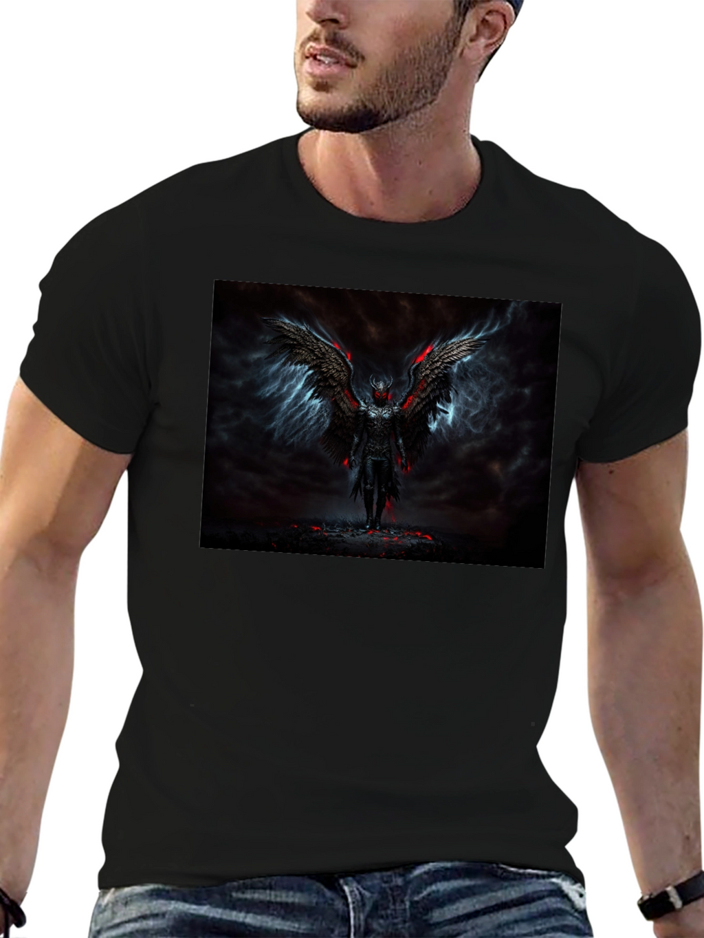 Dark Angel Wings T-Shirt Graphic Tee