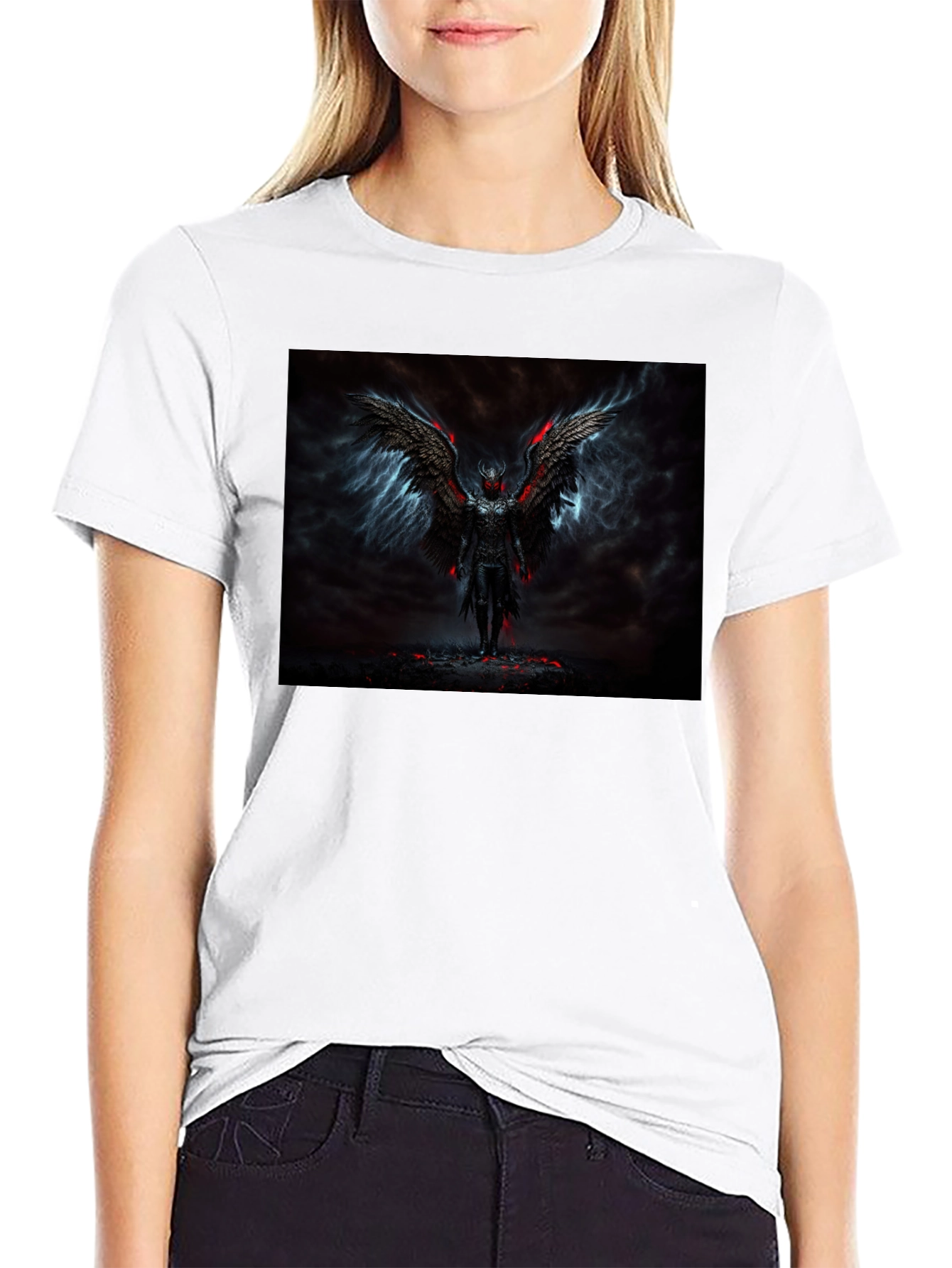 Dark Angel Wings T-Shirt Graphic Tee