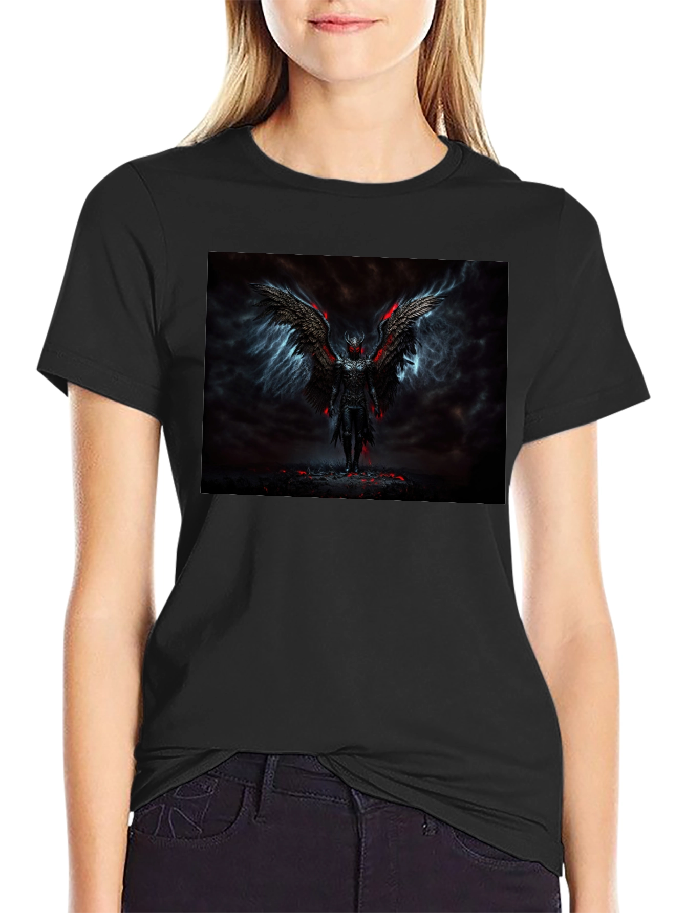 Dark Angel Wings T-Shirt Graphic Tee
