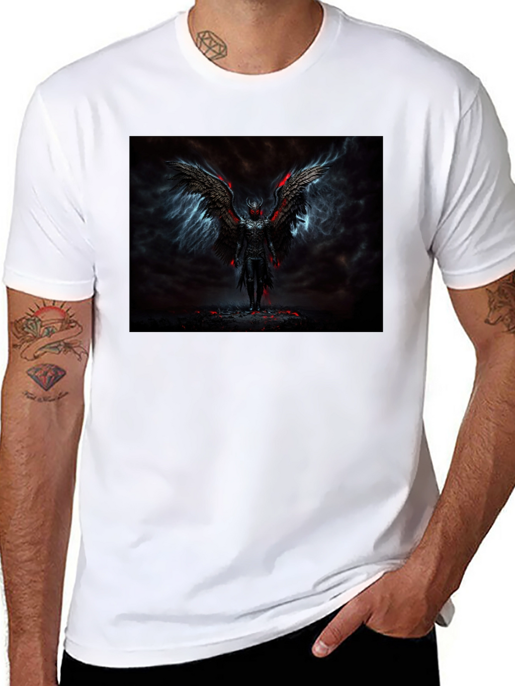 Dark Angel Wings T-Shirt Graphic Tee