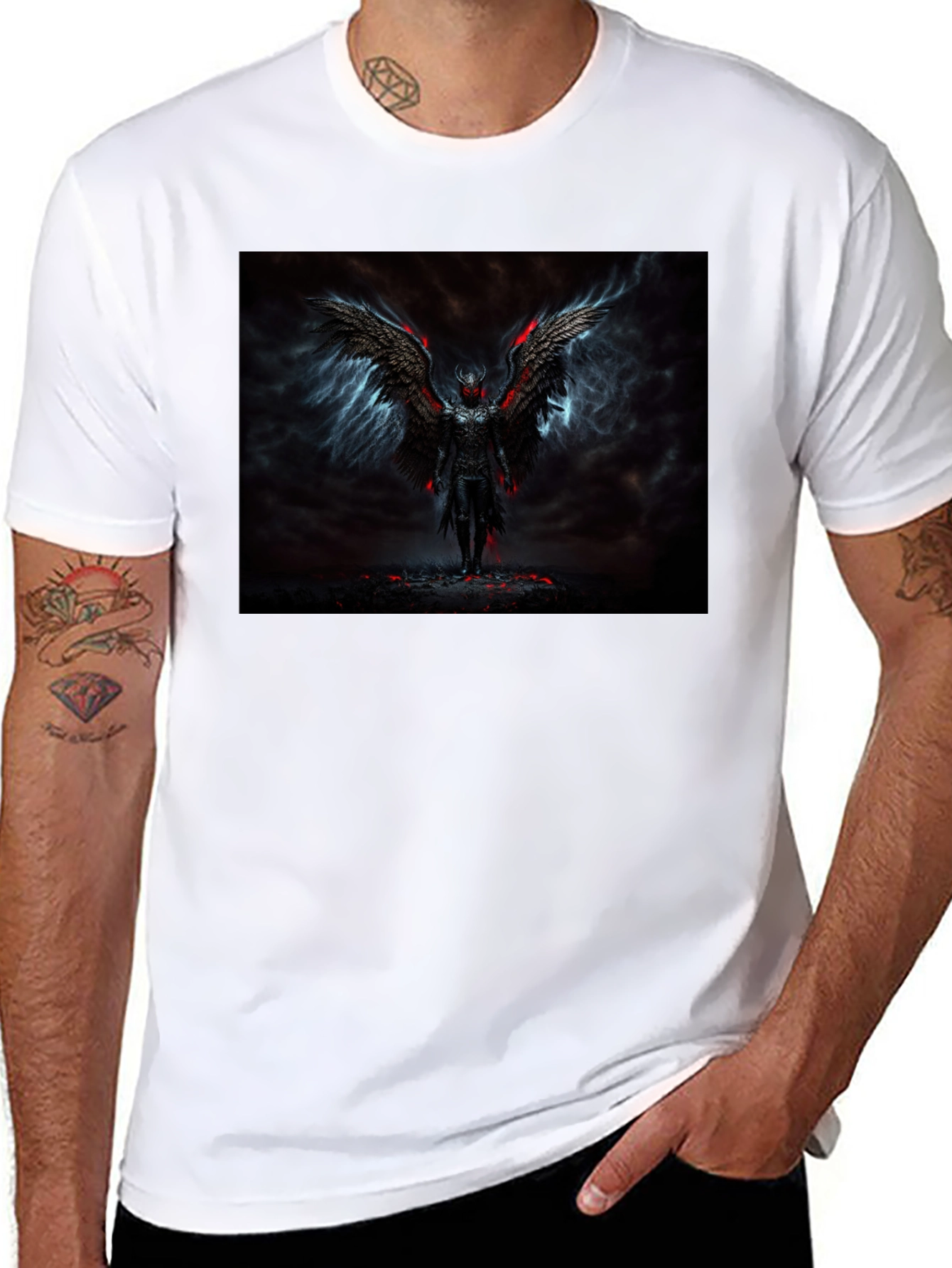 Dark Angel Wings T-Shirt Graphic Tee