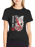 Geisha Graphic Print Black T-Shirt