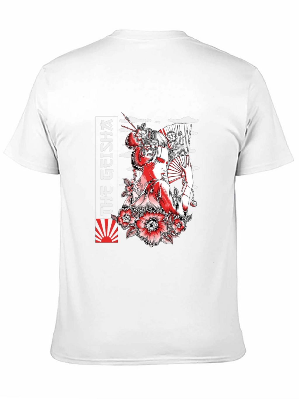 Geisha Graphic Print Black T-Shirt