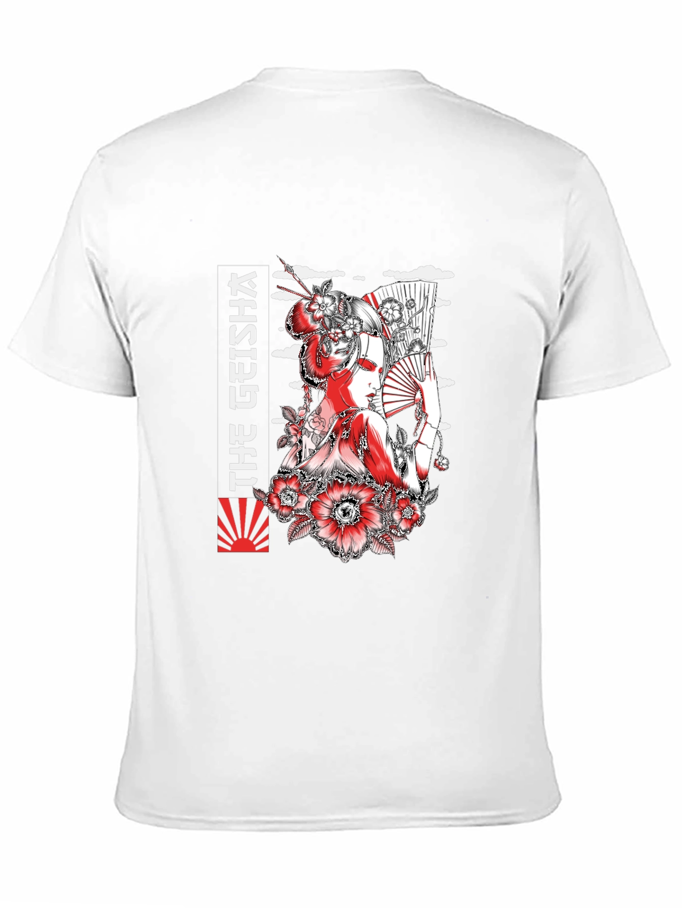 Geisha Graphic Print Black T-Shirt
