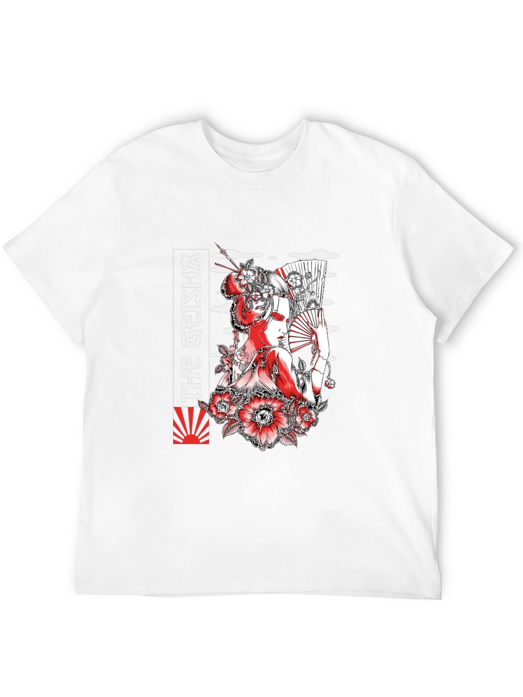Geisha Graphic Print Black T-Shirt