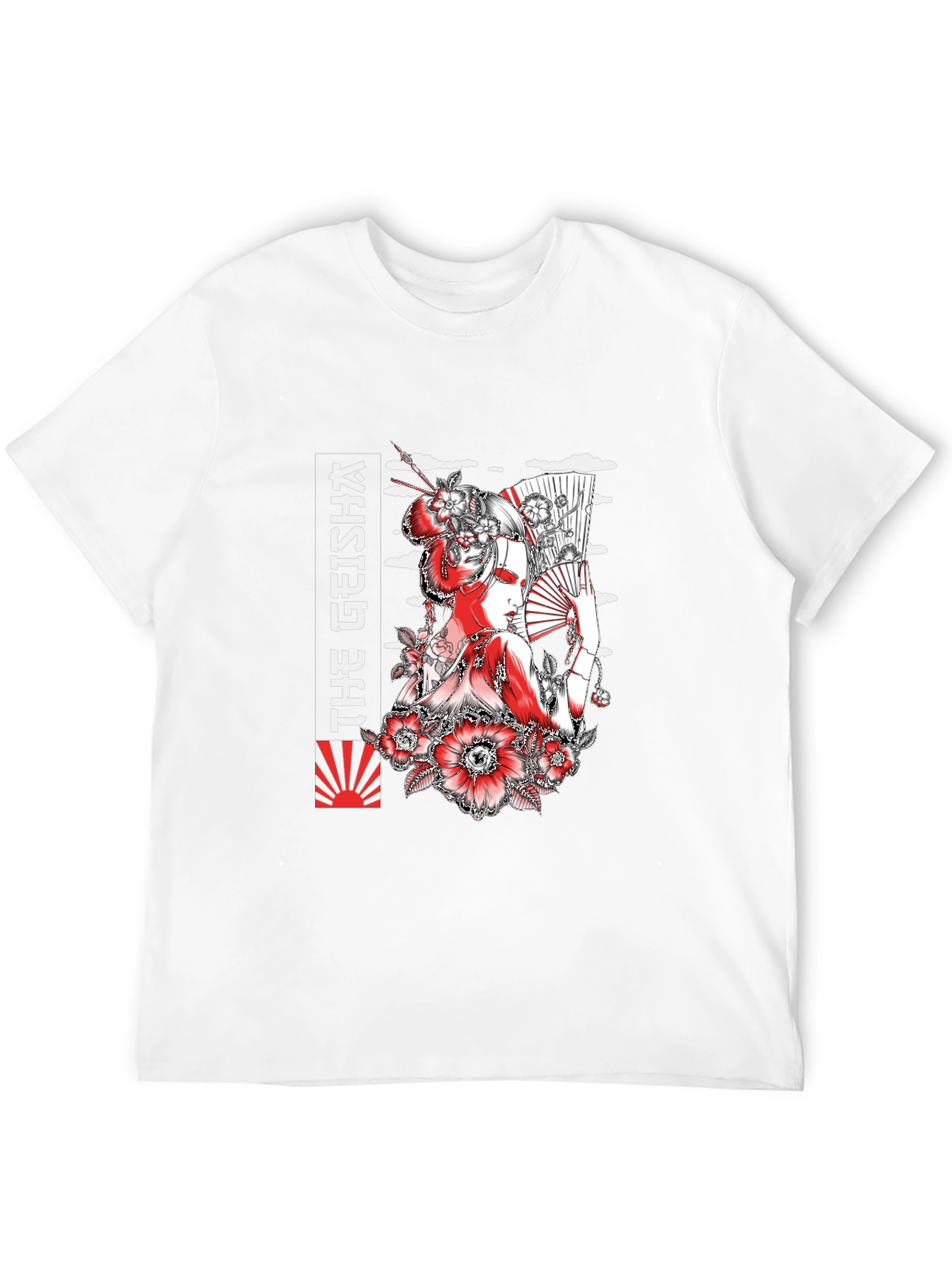Geisha Graphic Print Black T-Shirt