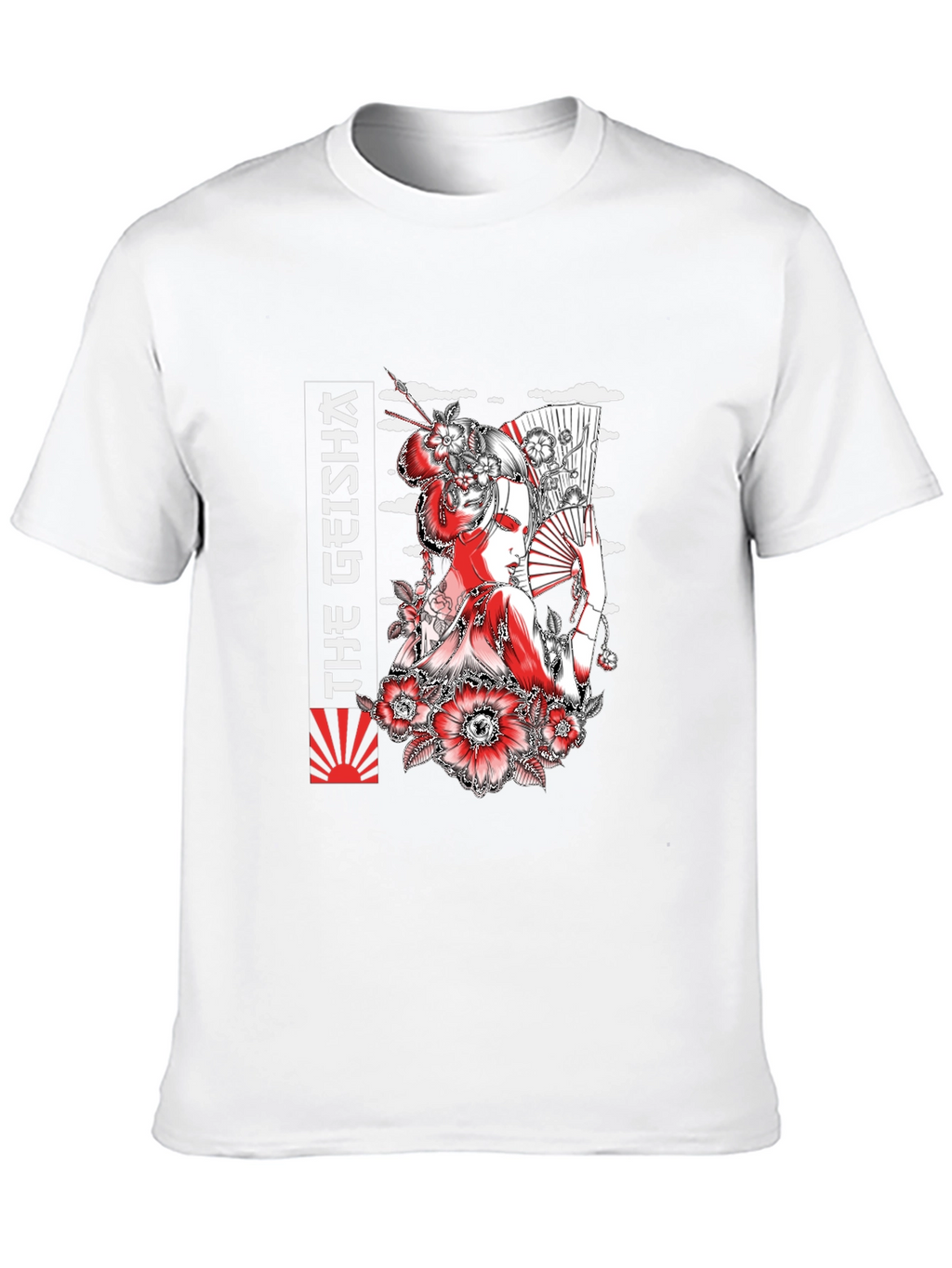 Geisha Graphic Print Black T-Shirt