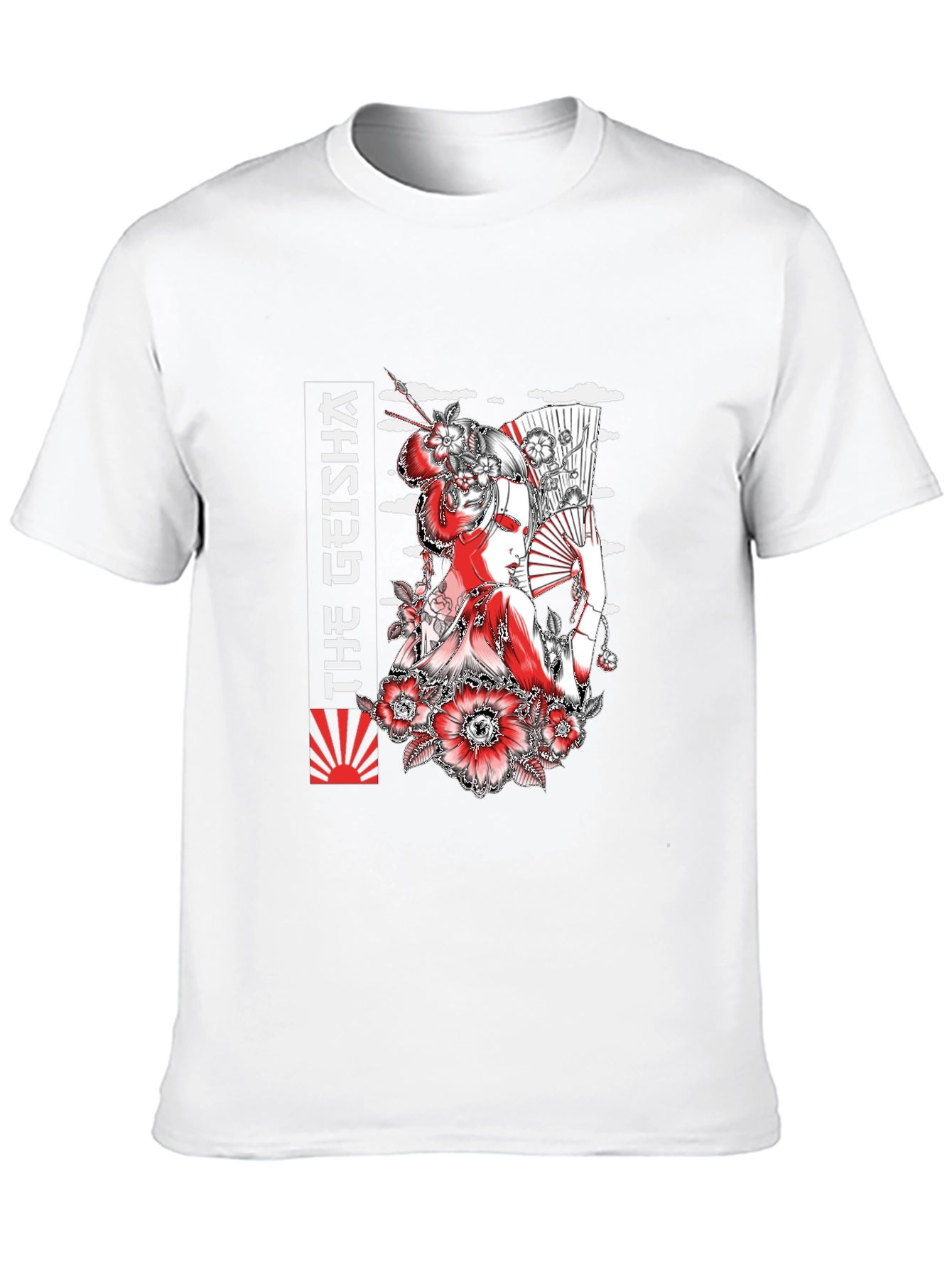 Geisha Graphic Print Black T-Shirt