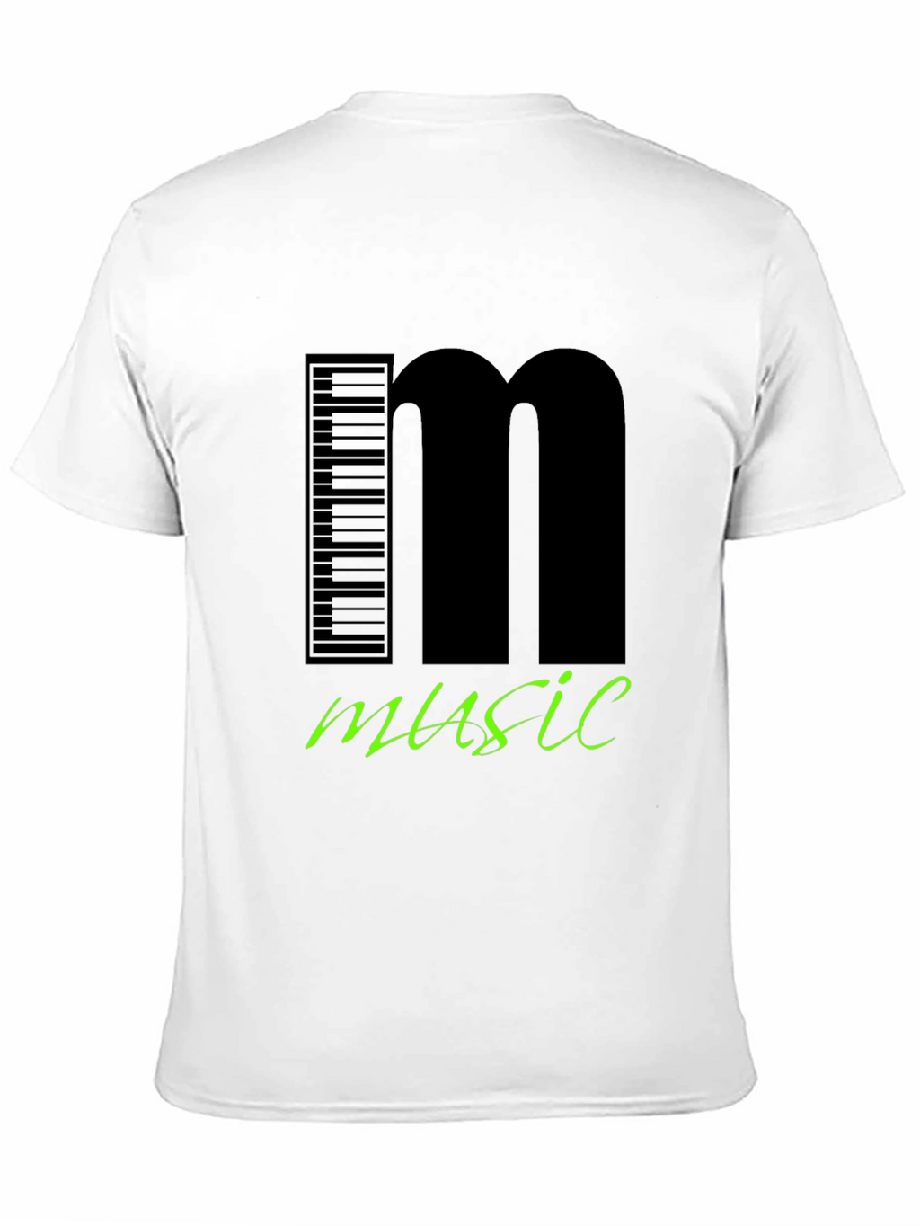 Music T-Shirt Keyboard and Letter M Design