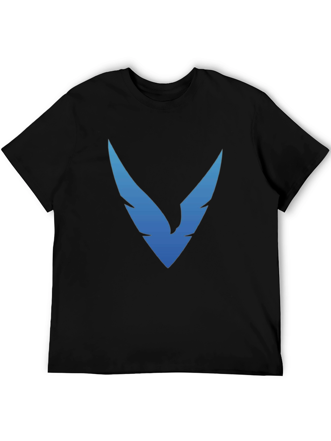 Black T-Shirt with Blue Winged Logo