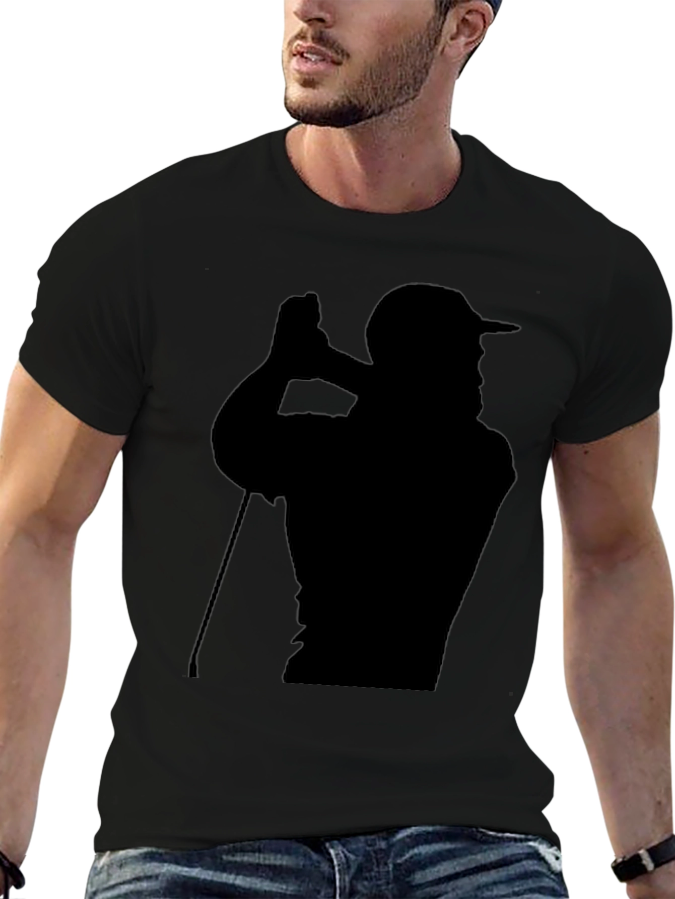 Golf Silhouette T-Shirt - Black Tee for Golf Lovers