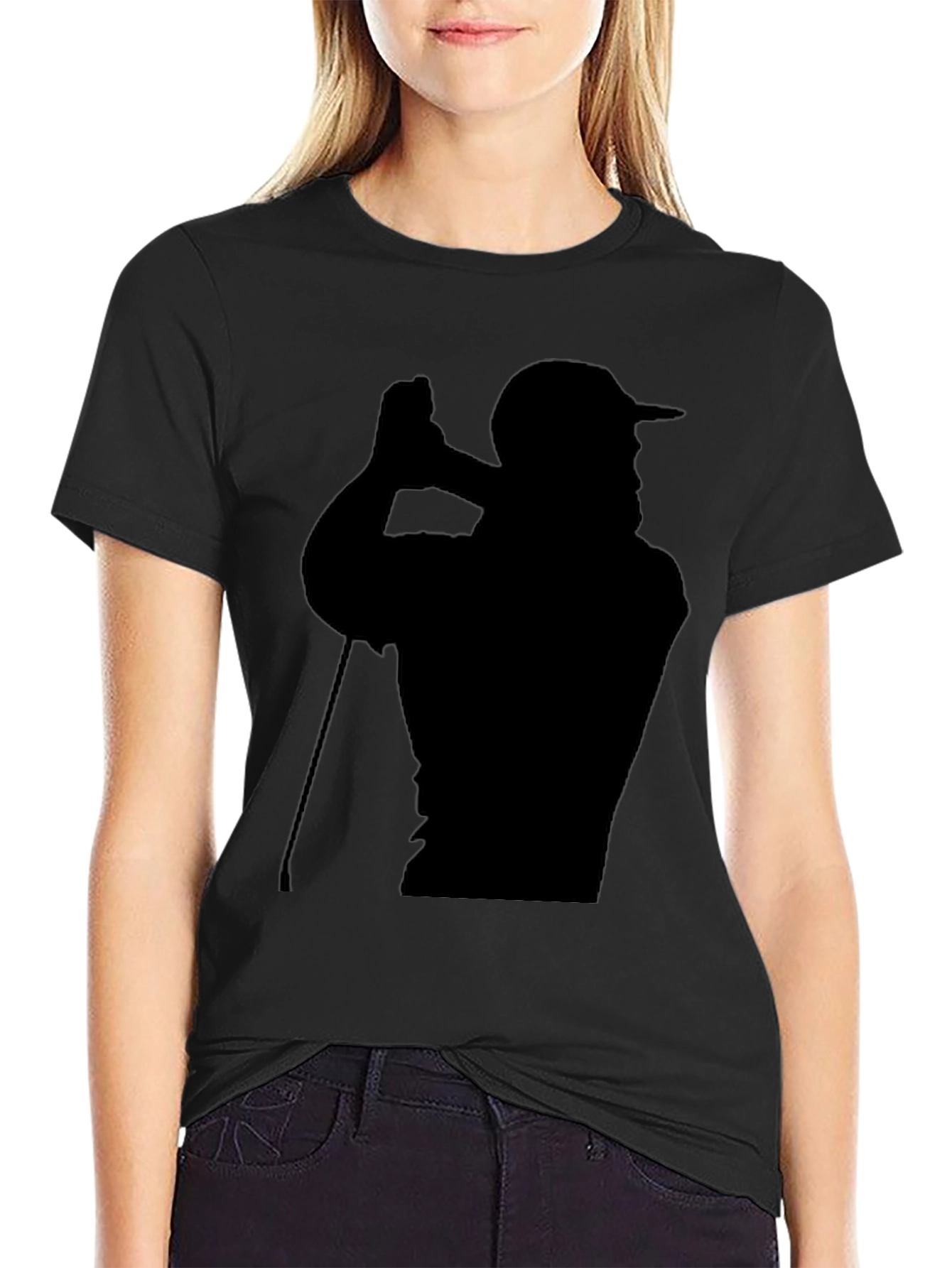 Golf Silhouette T-Shirt - Black Tee for Golf Lovers