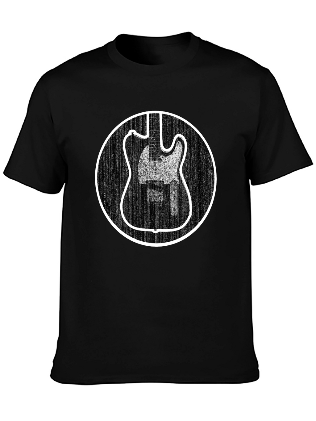 Electric Guitar Graphic Tee - Black