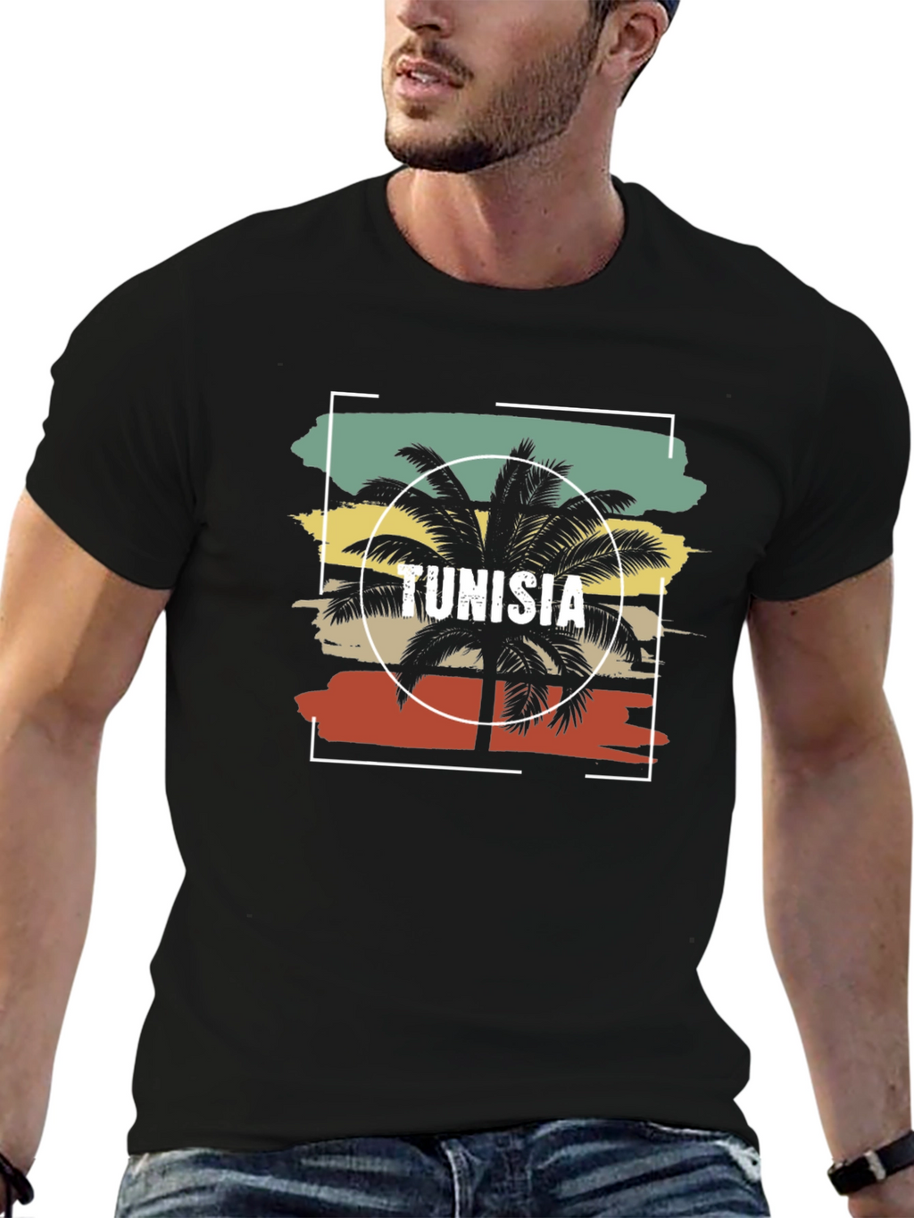 Tunisia Palm Tree Graphic T-Shirt