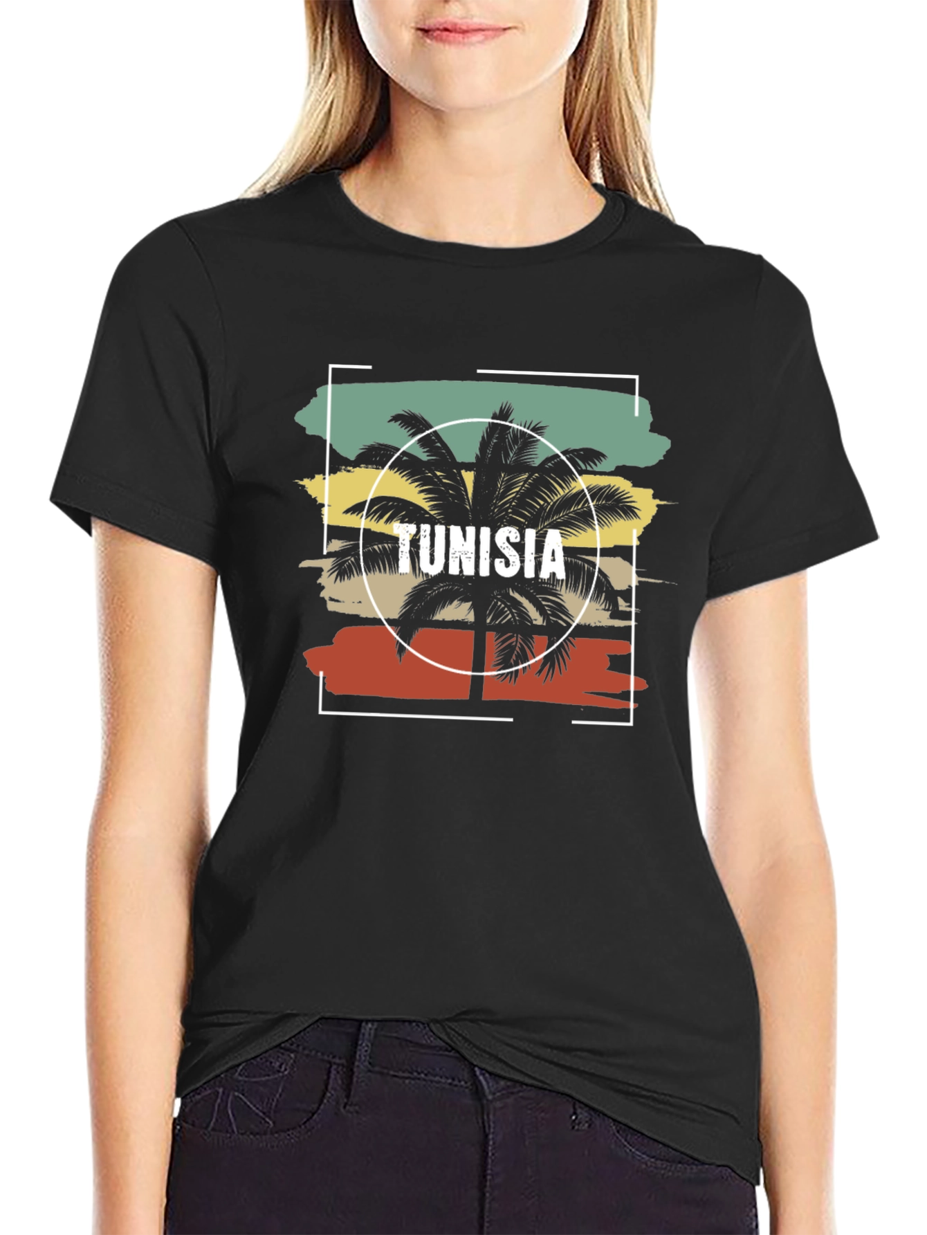 Tunisia Palm Tree Graphic T-Shirt