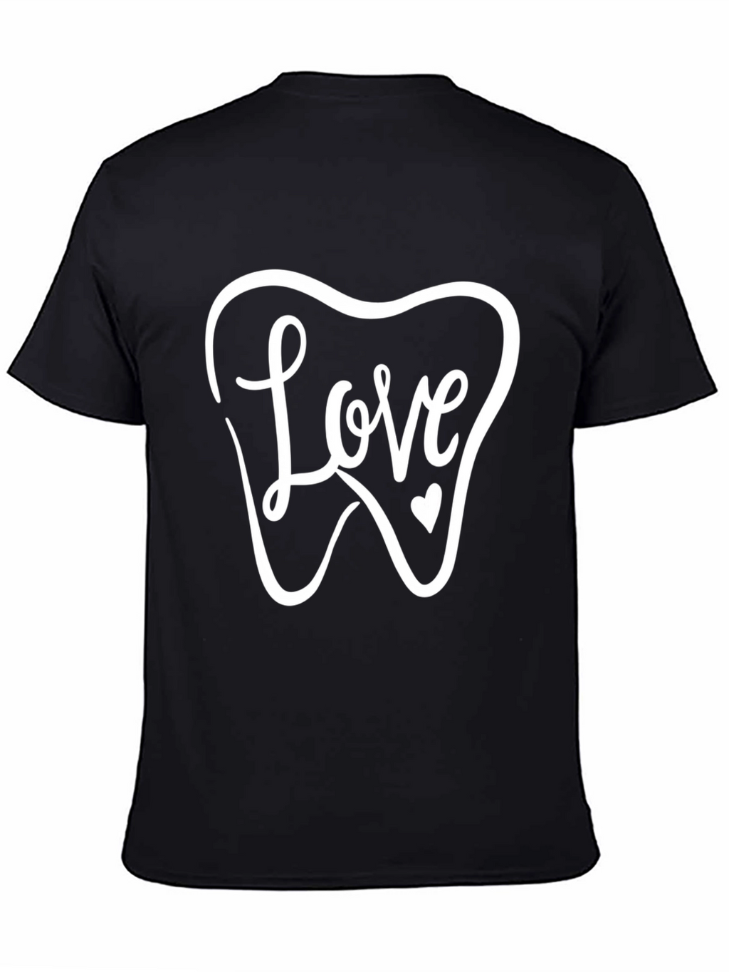 Dentist Love Tooth Graphic T-Shirt - Black