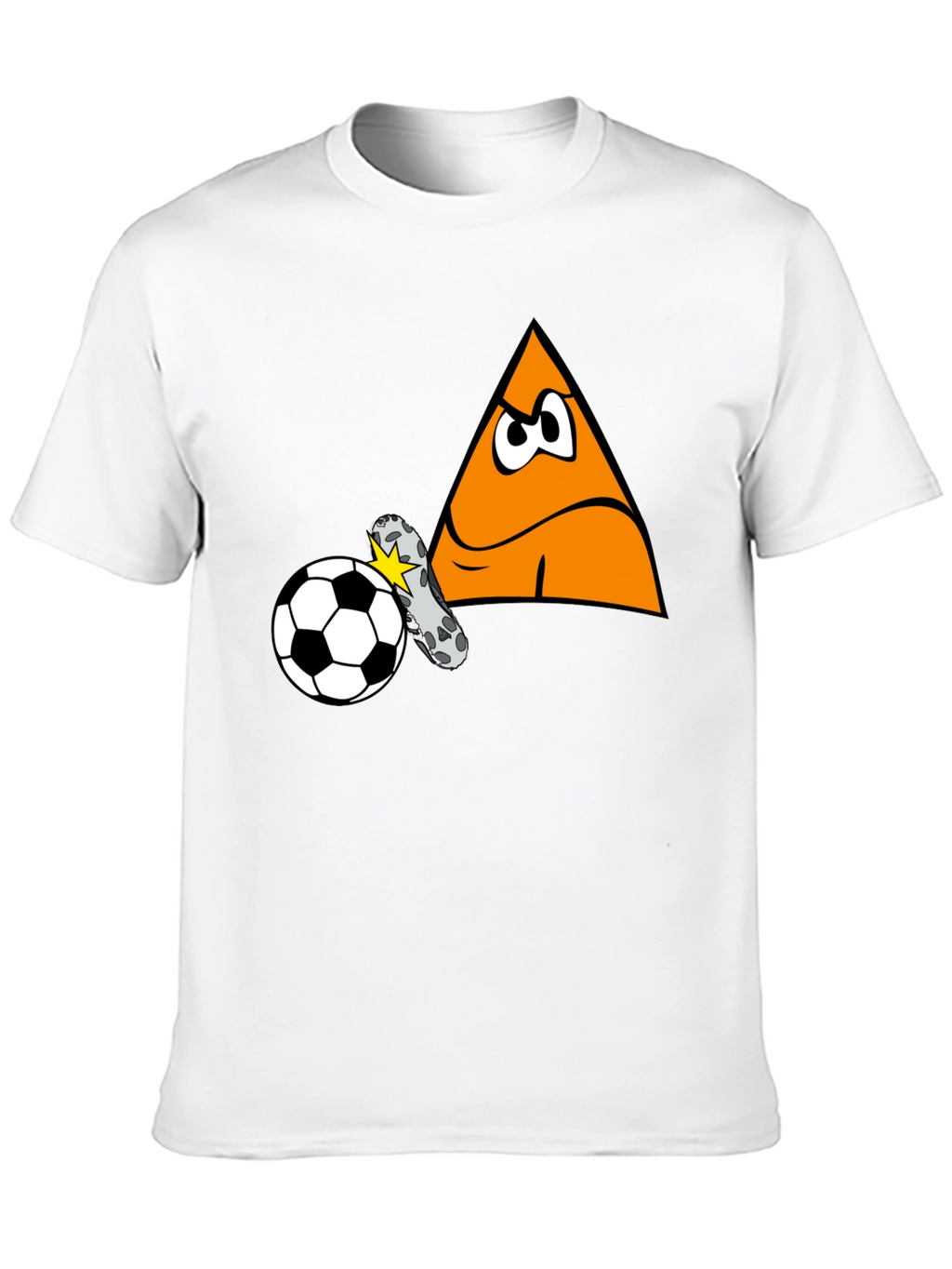 Funny Triangle Soccer Kick Black T-Shirt