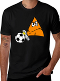 Funny Triangle Soccer Kick Black T-Shirt