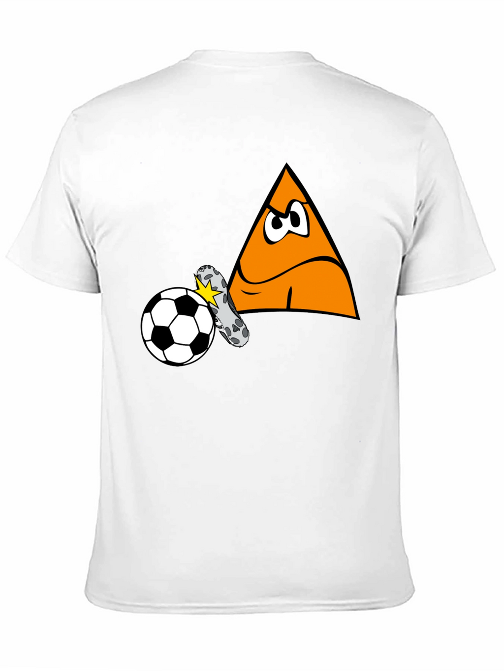 Funny Triangle Soccer Kick Black T-Shirt