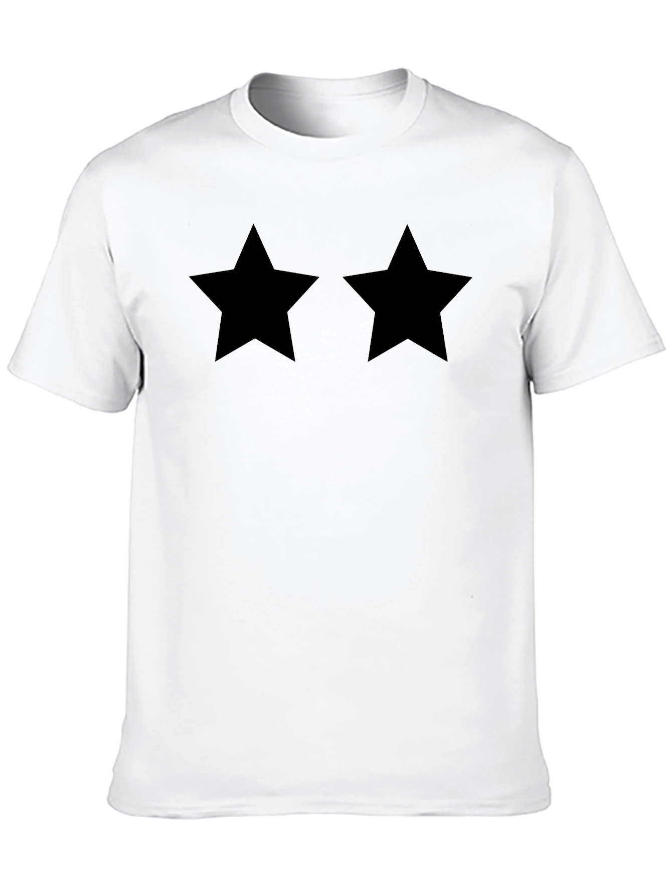 Two Stars Black T-Shirt