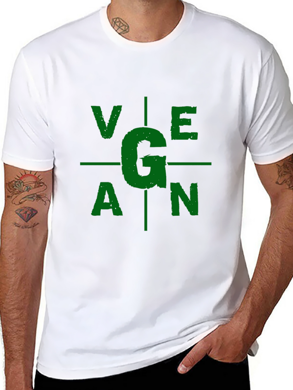 Vegan Target T-Shirt - Green Graphic Tee
