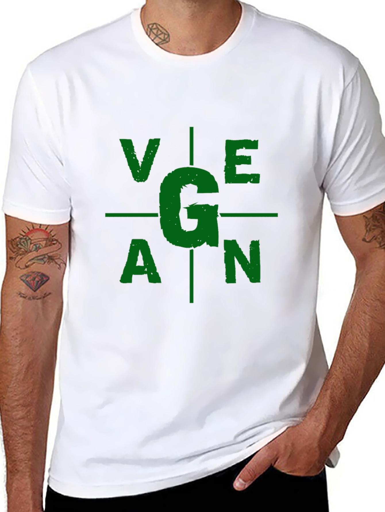 Vegan Target T-Shirt - Green Graphic Tee