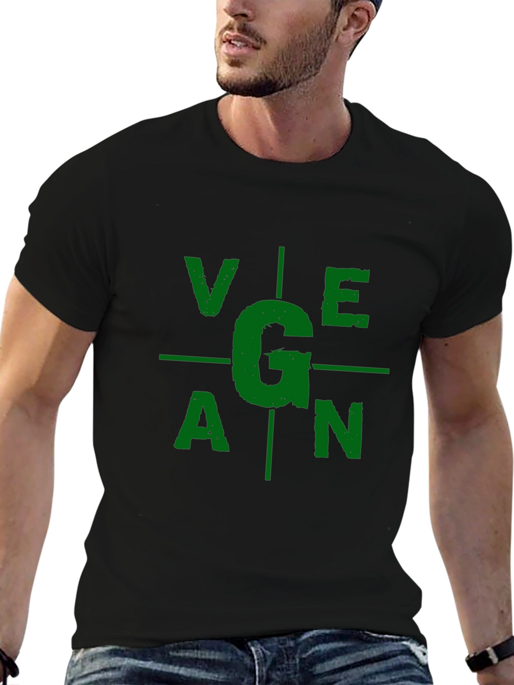Vegan Target T-Shirt - Green Graphic Tee