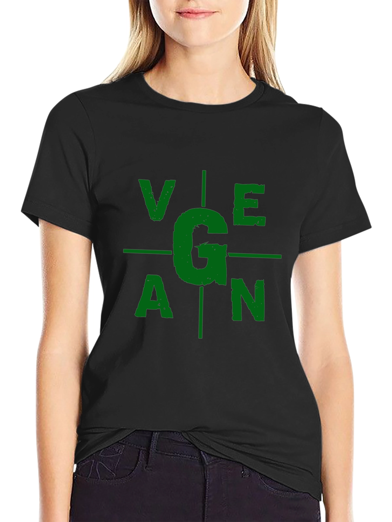 Vegan Target T-Shirt - Green Graphic Tee
