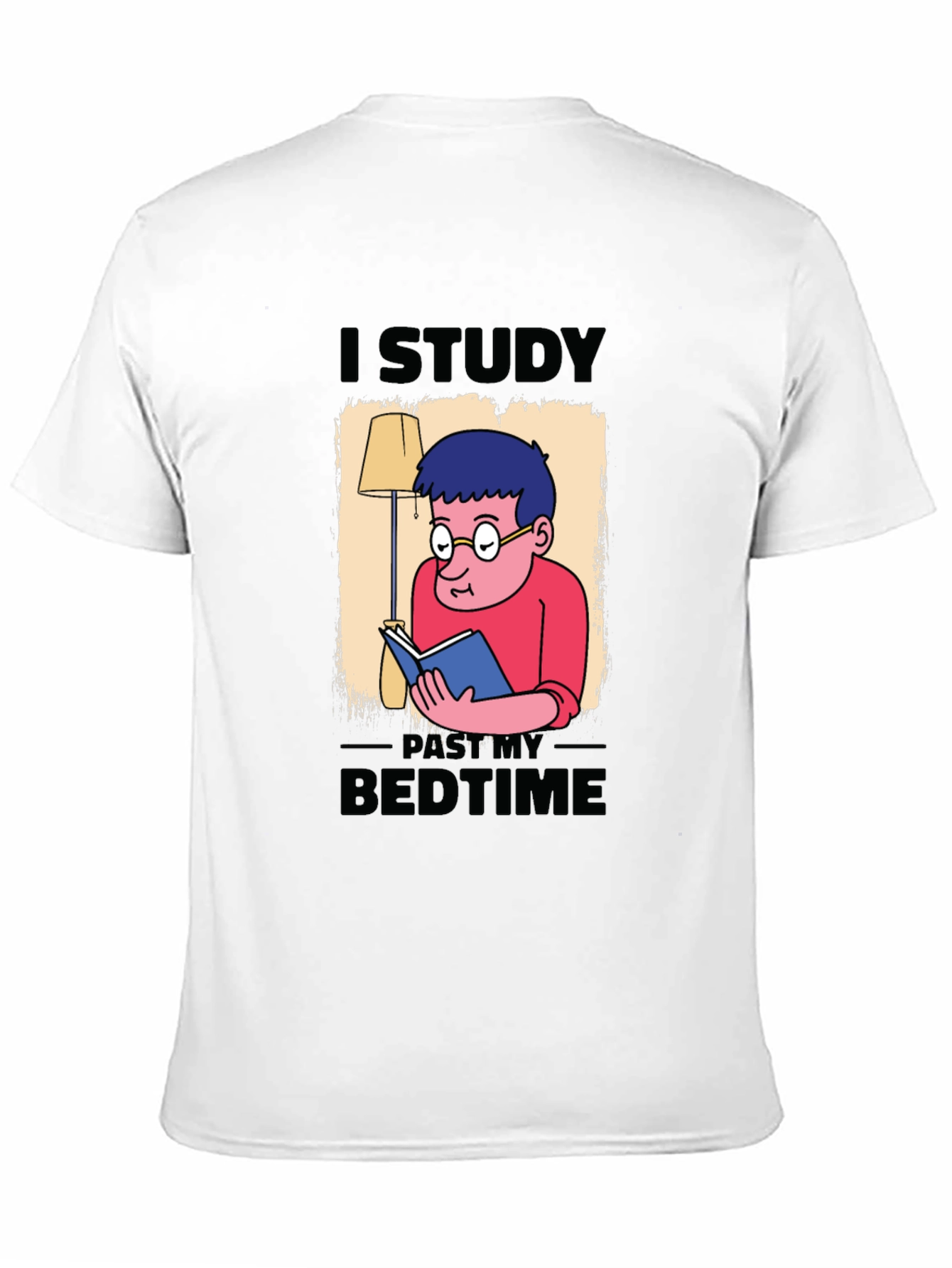 I Study Past My Bedtime Black T-Shirt