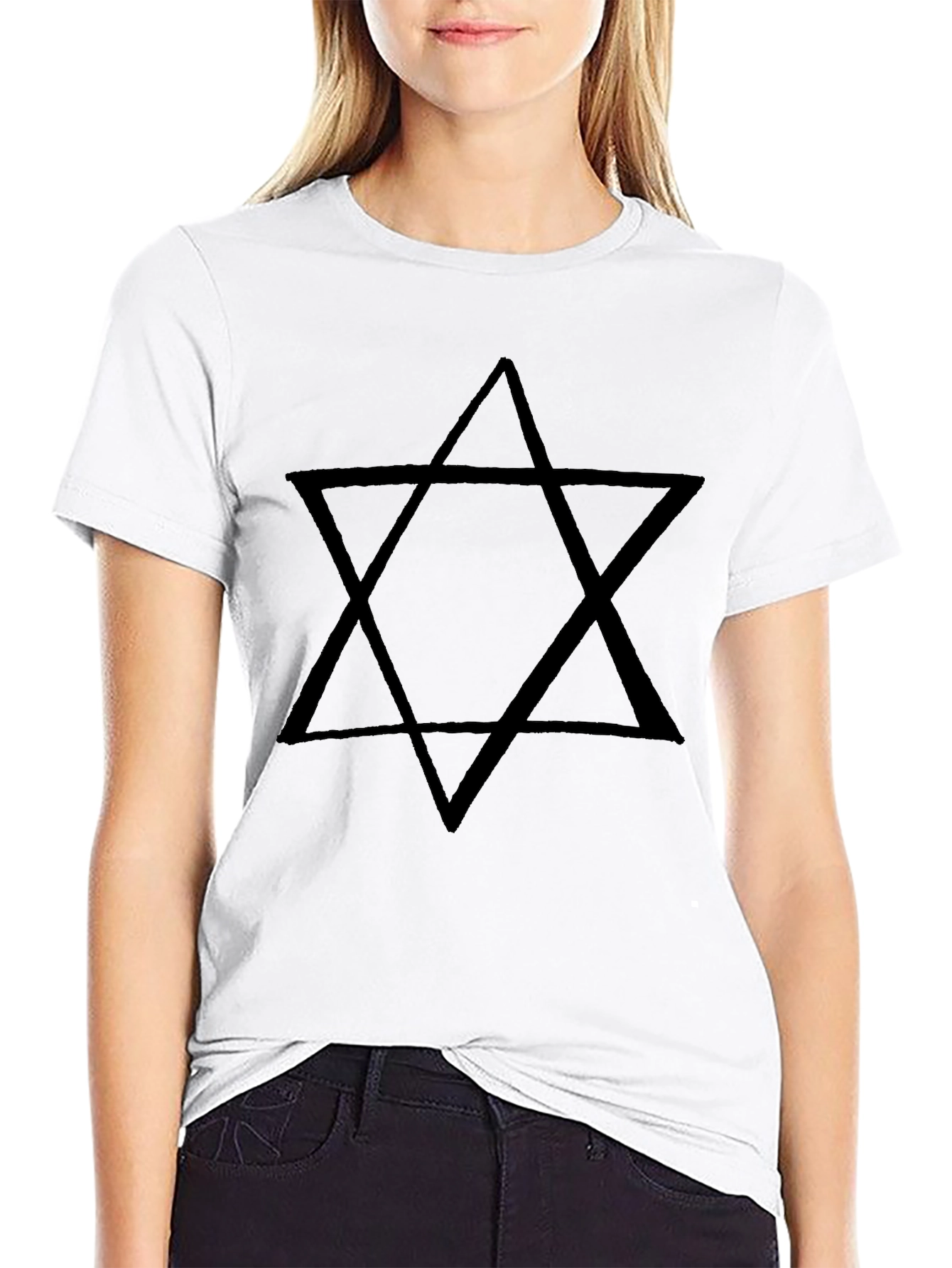 Black Star of David Graphic T-Shirt