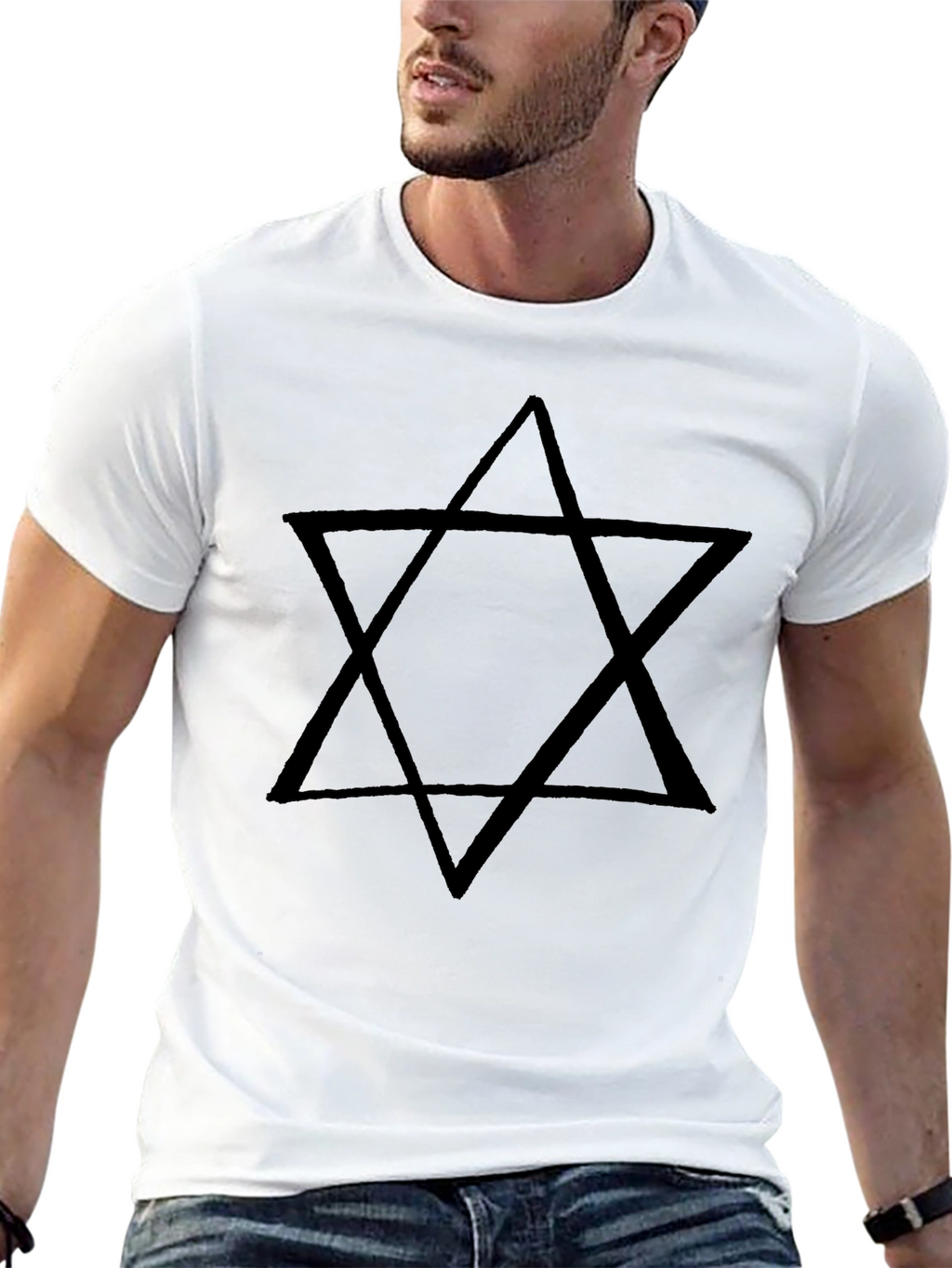 Black Star of David Graphic T-Shirt